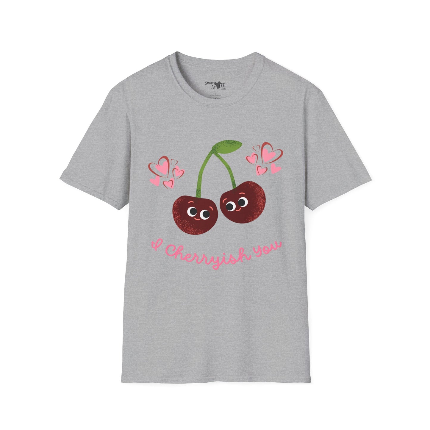 Cute Cherry Love T-Shirt, Valentine's Day Gift, Couple's Shirt, Fun Summer Casual Wear, Cute Graphic T-Shirt