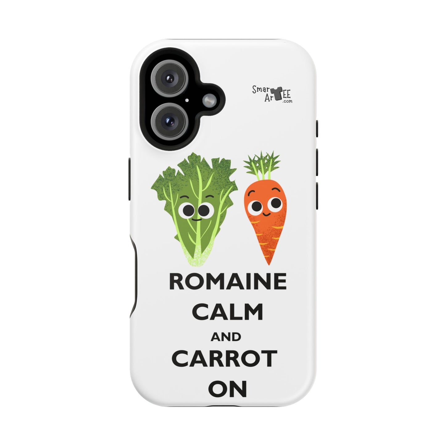 Cute Vegetable Pun Phone Caseca – Romaine Calm and Carrot On, Fun Gift, Kitchen Decor, Quirky, Culinary Passion