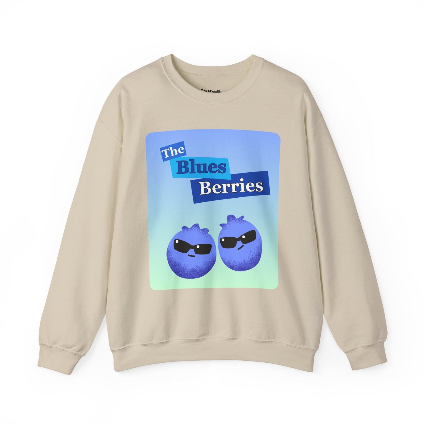 Cool Blues Berries Crewneck Sweatshirt, Funny Pun Gift for Music Lovers, Cozy Casual Wear, Perfect for Fall, Gift for Friends