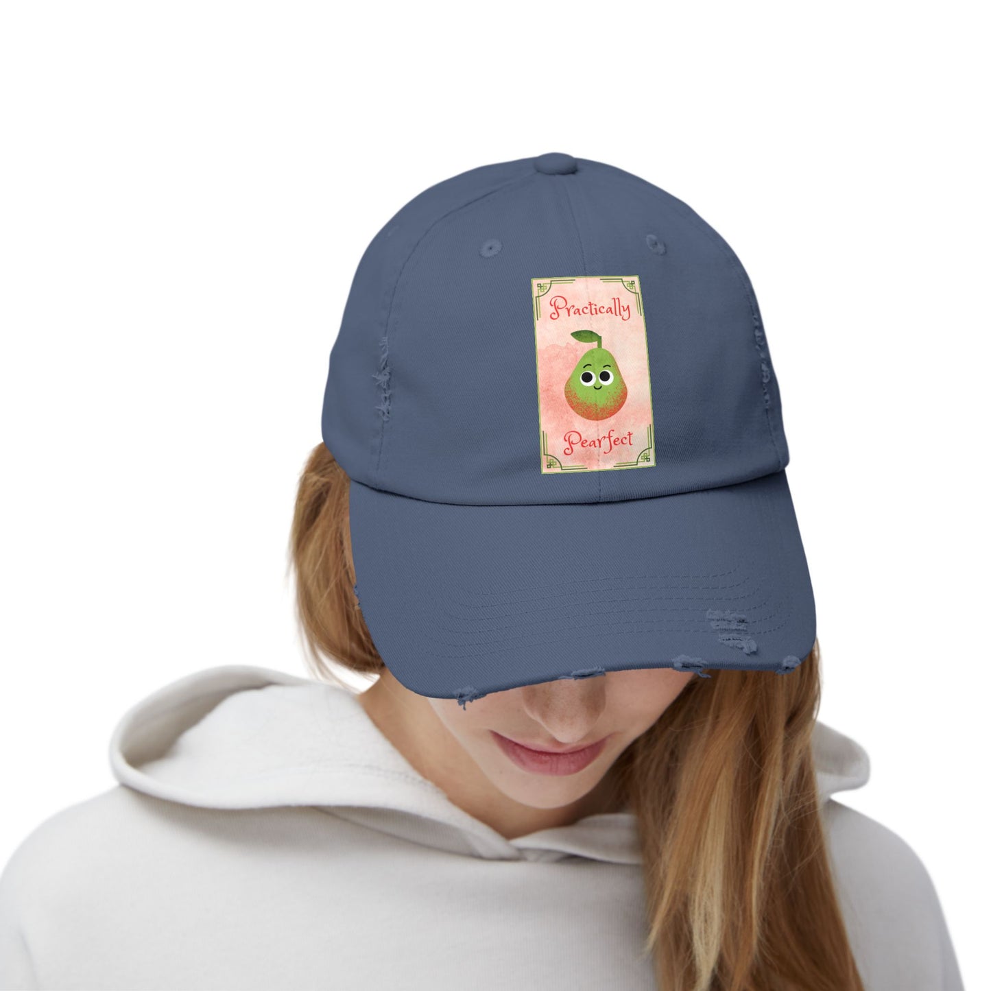 Practically Perfect Distressed Cap, Cute Casual Hats, Gift for Friends, Stylish Accessories, Everyday Wear