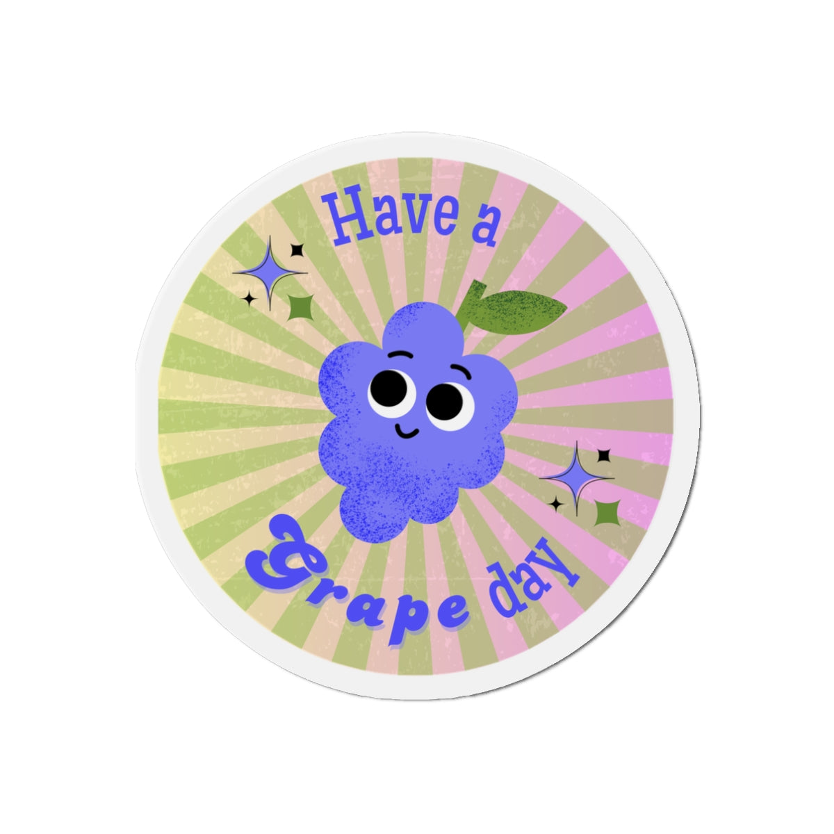 Cheerful Fruit-Themed Die-Cut Magnets - "Have a Grape Day" Design, Fun Home Decor, Gifts for Kids, Office Decor, Fridge Magnet