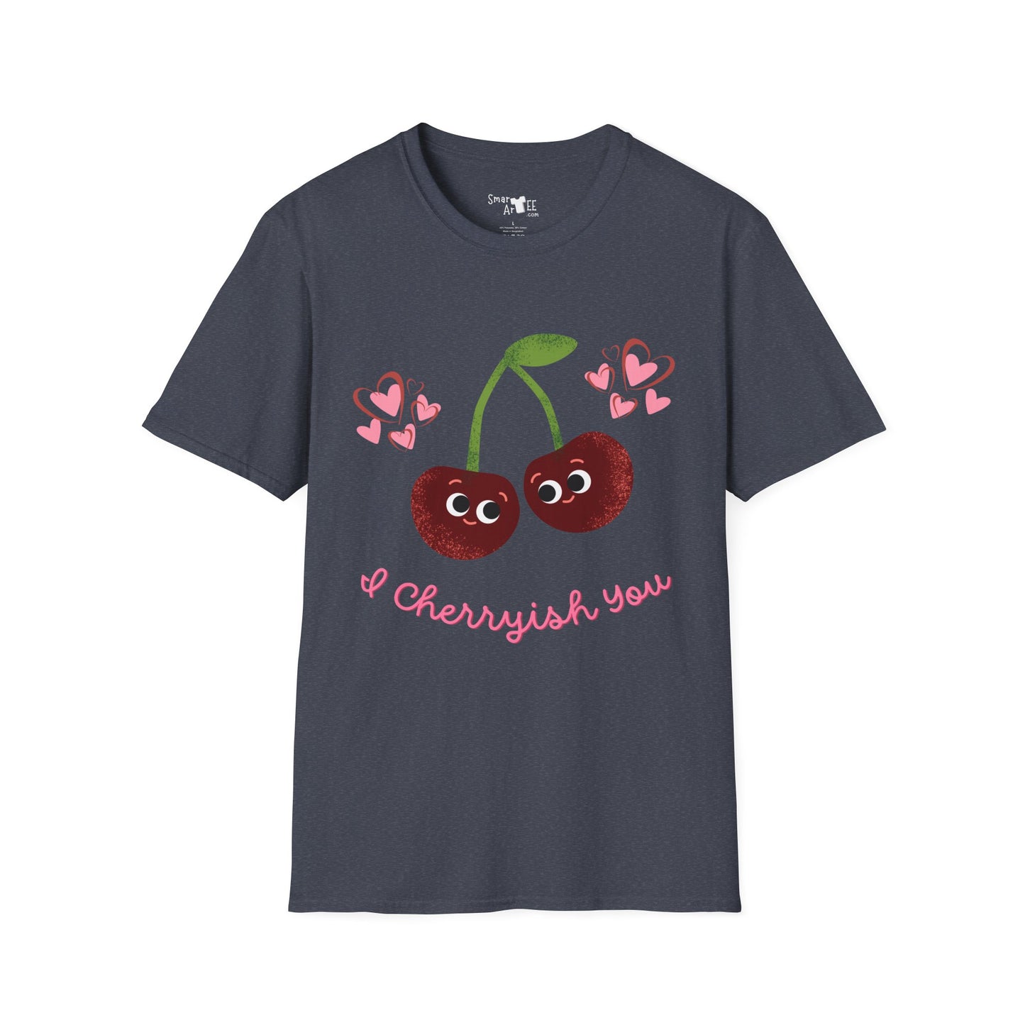 Cute Cherry Love T-Shirt, Valentine's Day Gift, Couple's Shirt, Fun Summer Casual Wear, Cute Graphic T-Shirt