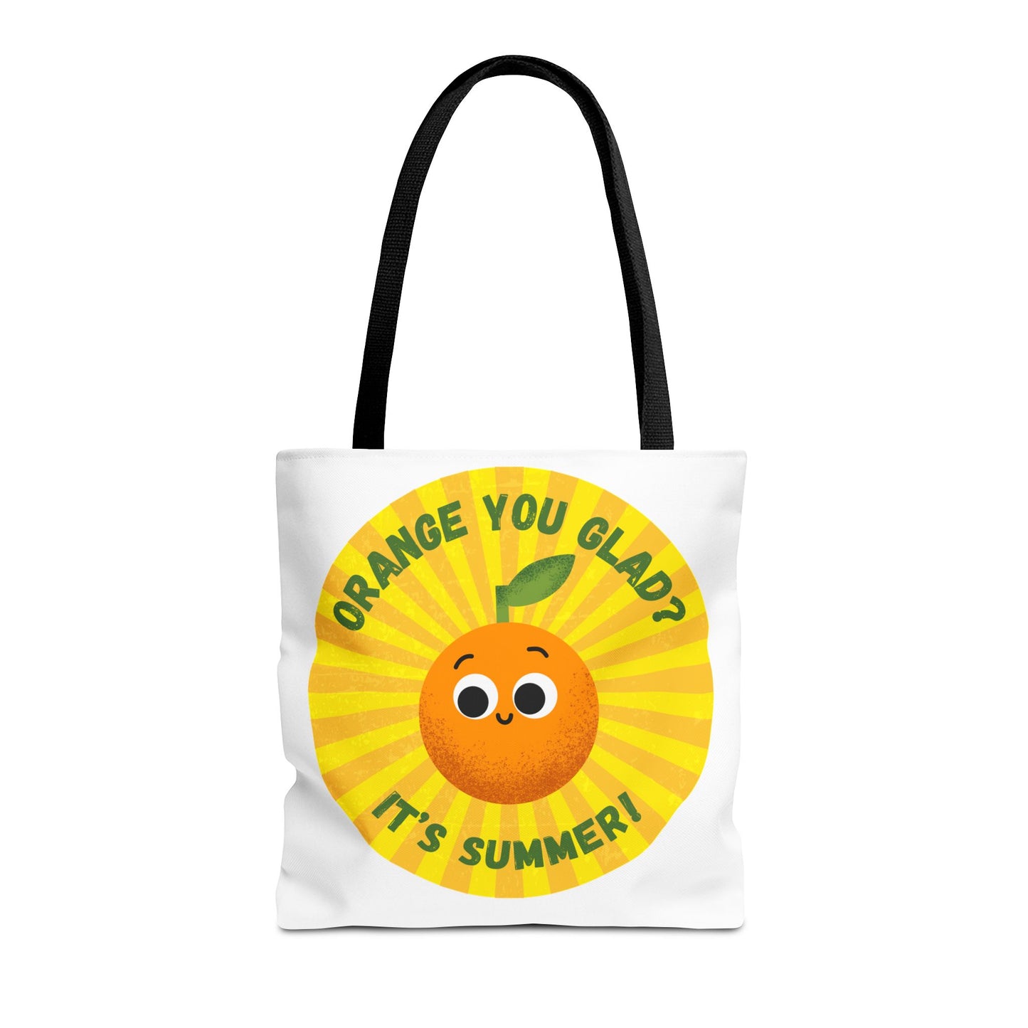 Summer Vibe Tote Bag with Cute Orange Design, Beach Bag, Gift for Friends, Eco-Friendly Shopping, Fun Accessory for Summer