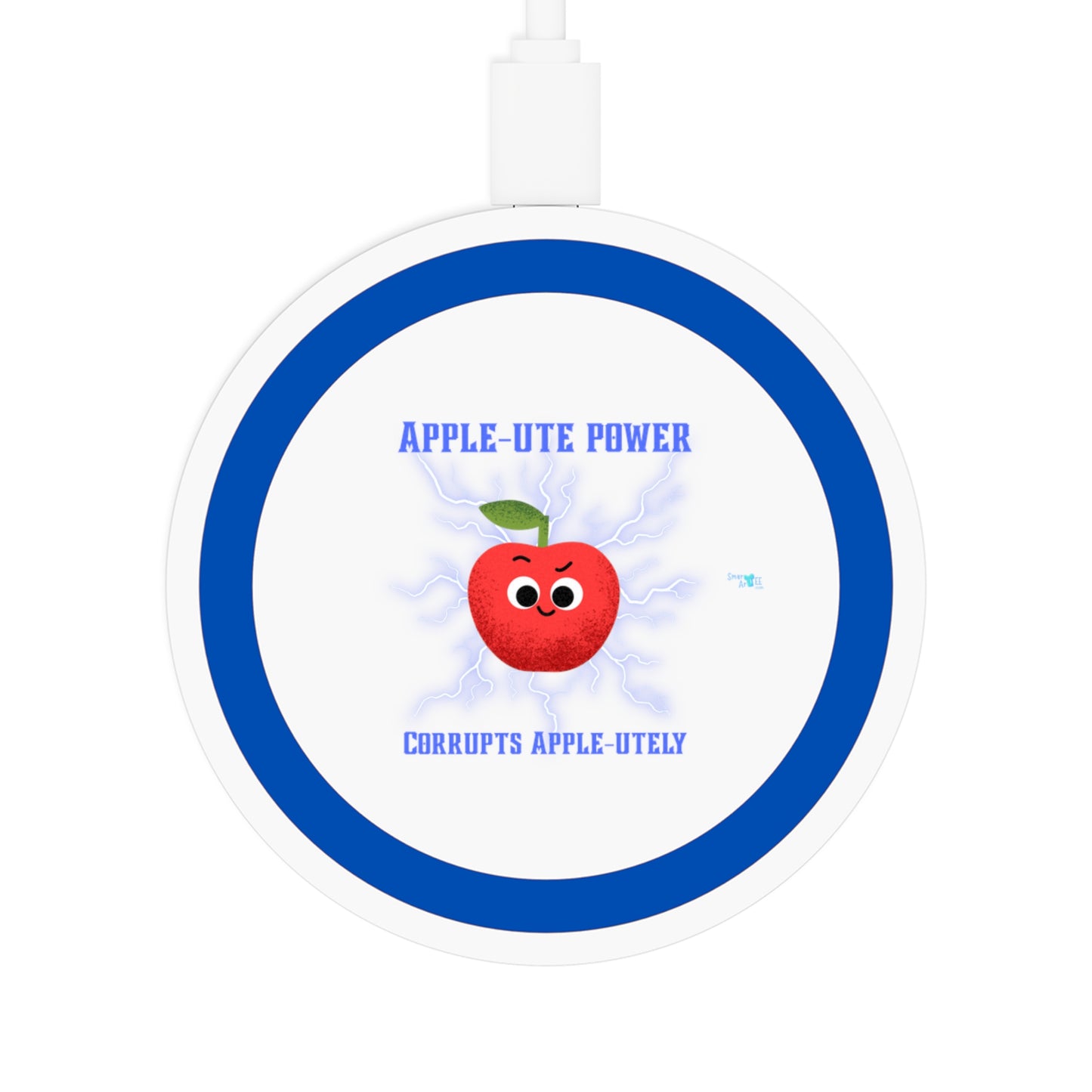 Apple-Themed Wireless Charging Pad, Fun Phone Charger, Bundle With Air Pod Case, Unique Gift for Apple Lovers, Tech Accessories