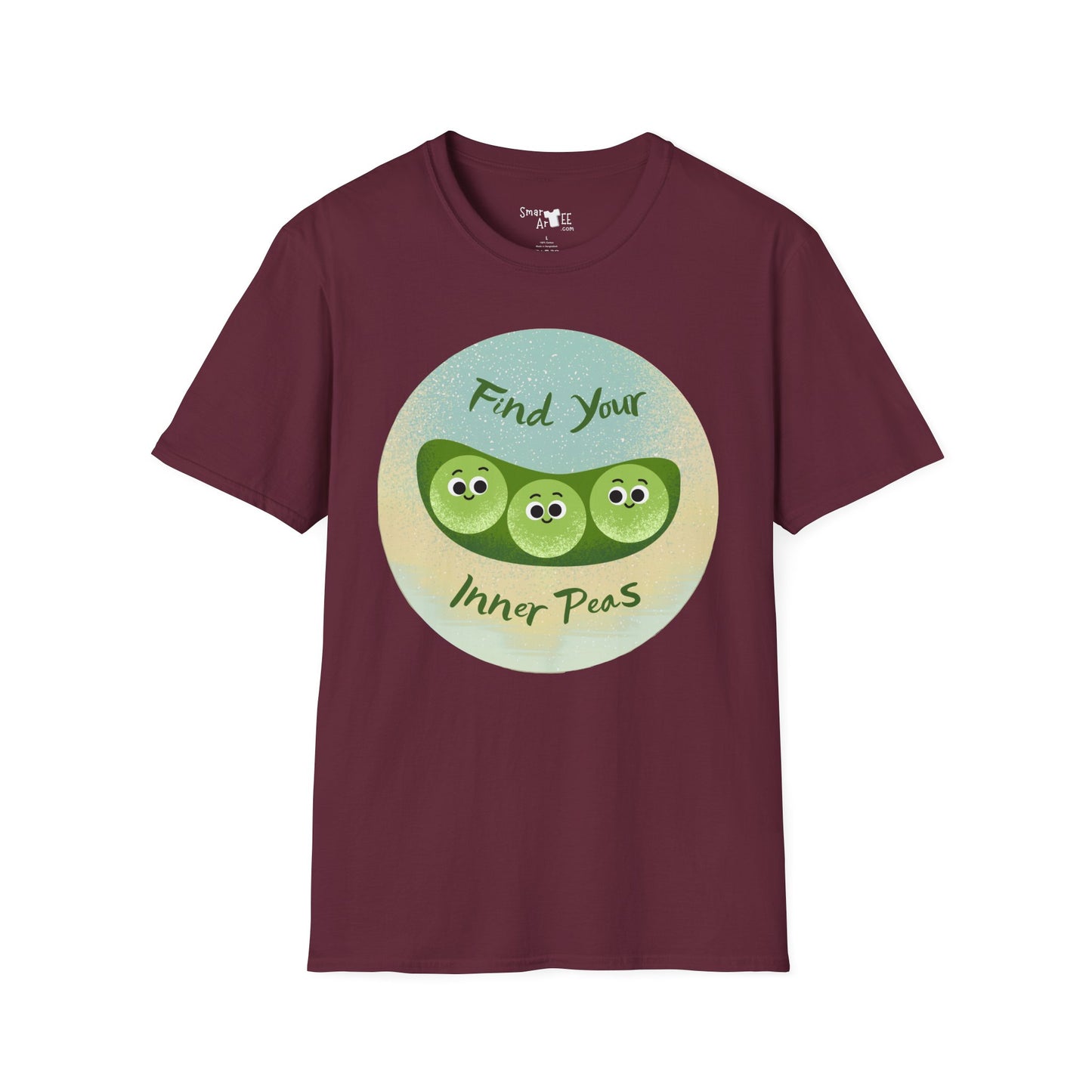 Find Your Inner Peas Unisex Softstyle T-Shirt, Fun Tee, Gift for Veggie Lovers, Cute Casual Wear, Plant-Based Humor Shirt