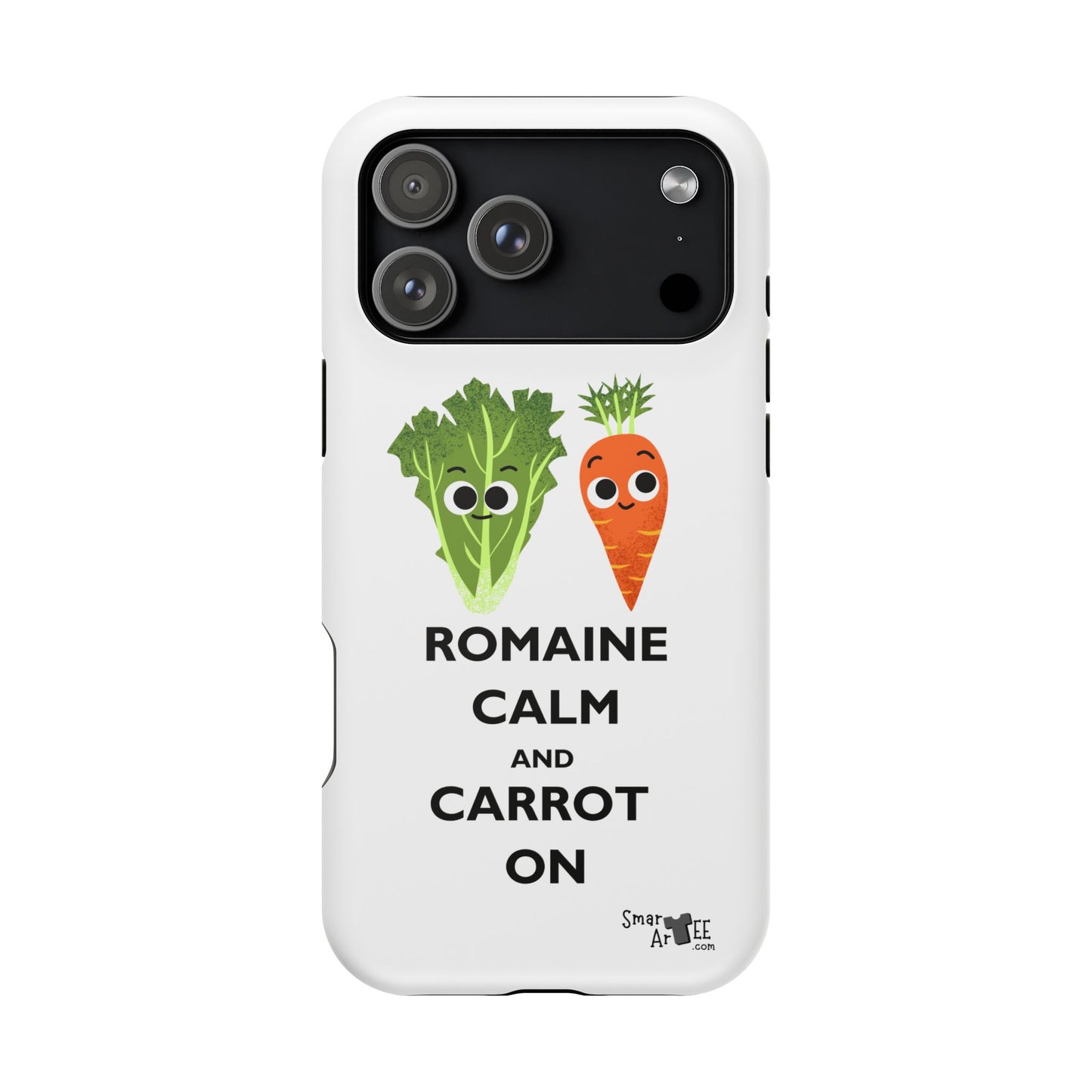 Cute Vegetable Pun Phone Caseca – Romaine Calm and Carrot On, Fun Gift, Kitchen Decor, Quirky, Culinary Passion