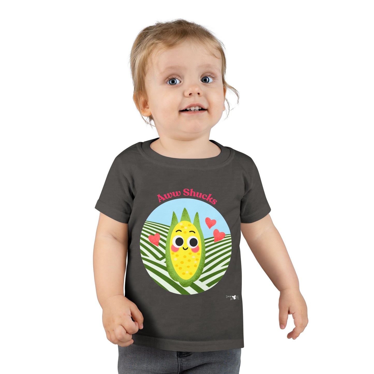Cute Toddler Shirt with Happy Corn Design, Fun Children's Apparel, Gifts for Kids, Summer Vibes, Birthday Present, Playtime Wear