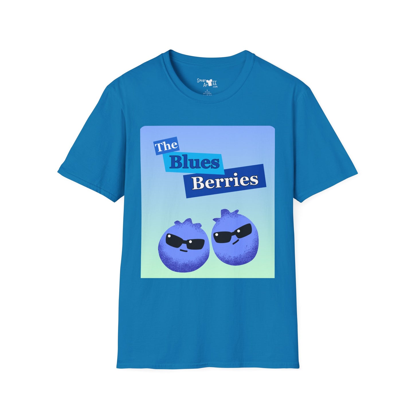 Cool Blues Berries T-Shirt, Funny Graphic Tee, Unisex Softstyle Shirt, Casual Wear, Gift for Blues Brothers Lovers