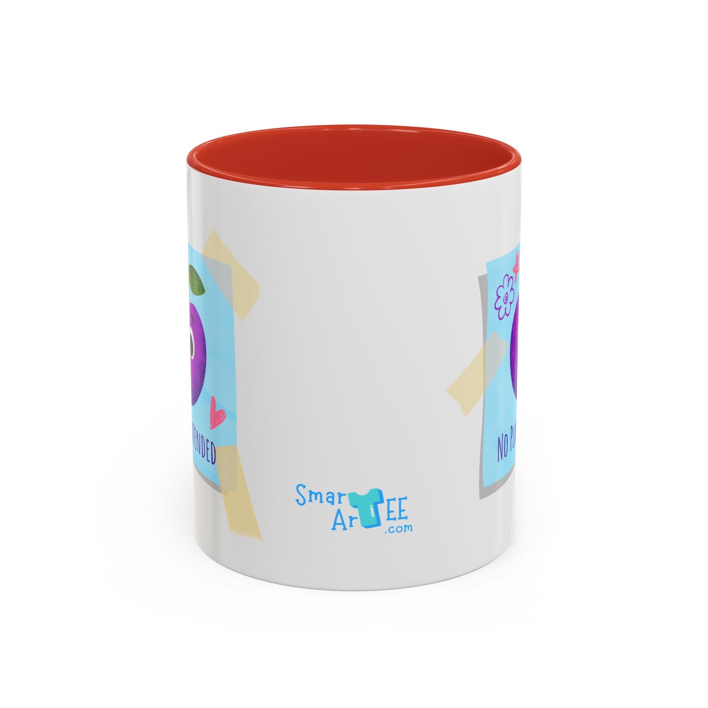 Playful Plum Coffee Mug, Cute Gift for Teachers, Friends, Humor Mug, Fun Kitchen Decor, Unique Cup for Any Occasion