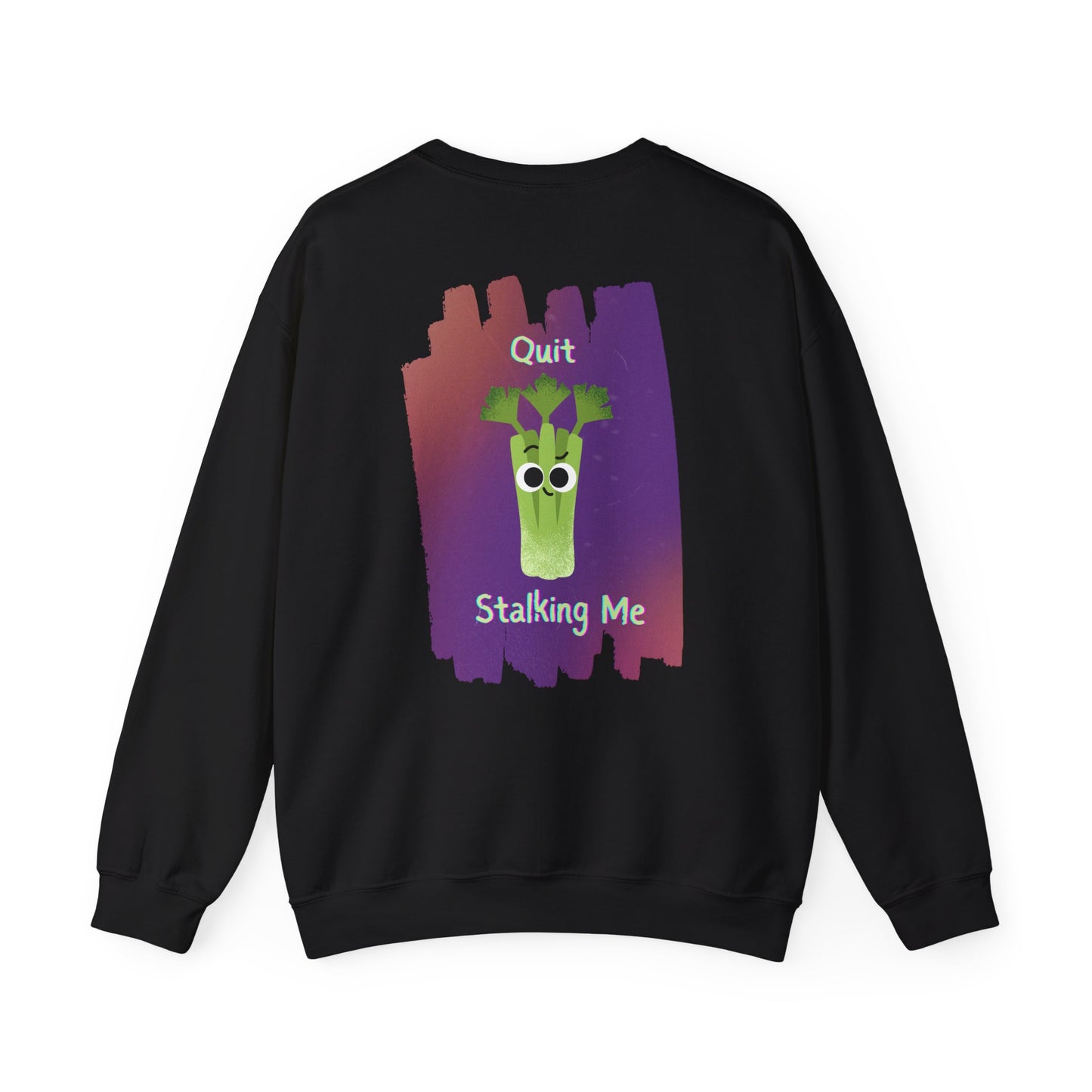 Funny Celery Stalk Pun Sweatshirt, Large Graphic on Back, Cute Celery Graphic on Front, Unisex Crewneck, Funny Sweatshirt, Casual Wear