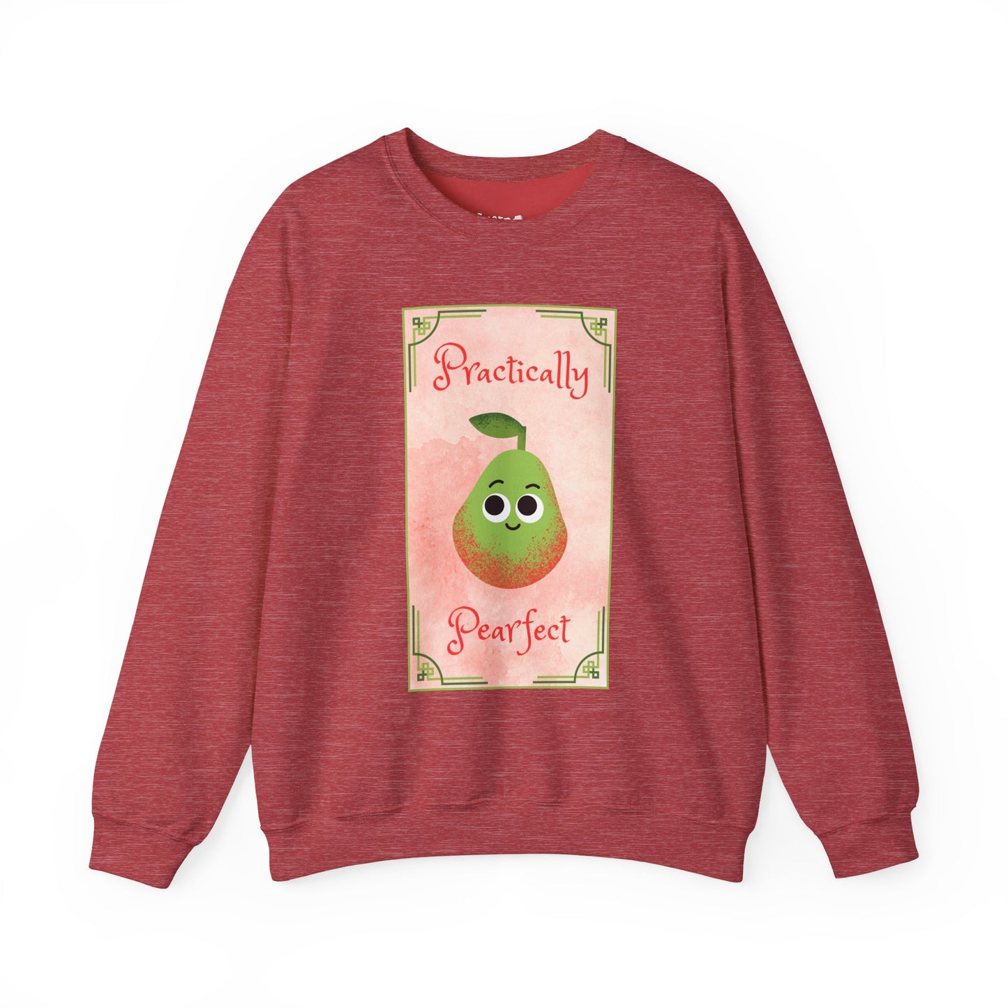 Practically Pearfect Crewneck Sweatshirt, Cute Sweatshirt, Unisex Clothing, Fruit Themed Apparel, Cozy Fashion, Casual Wear