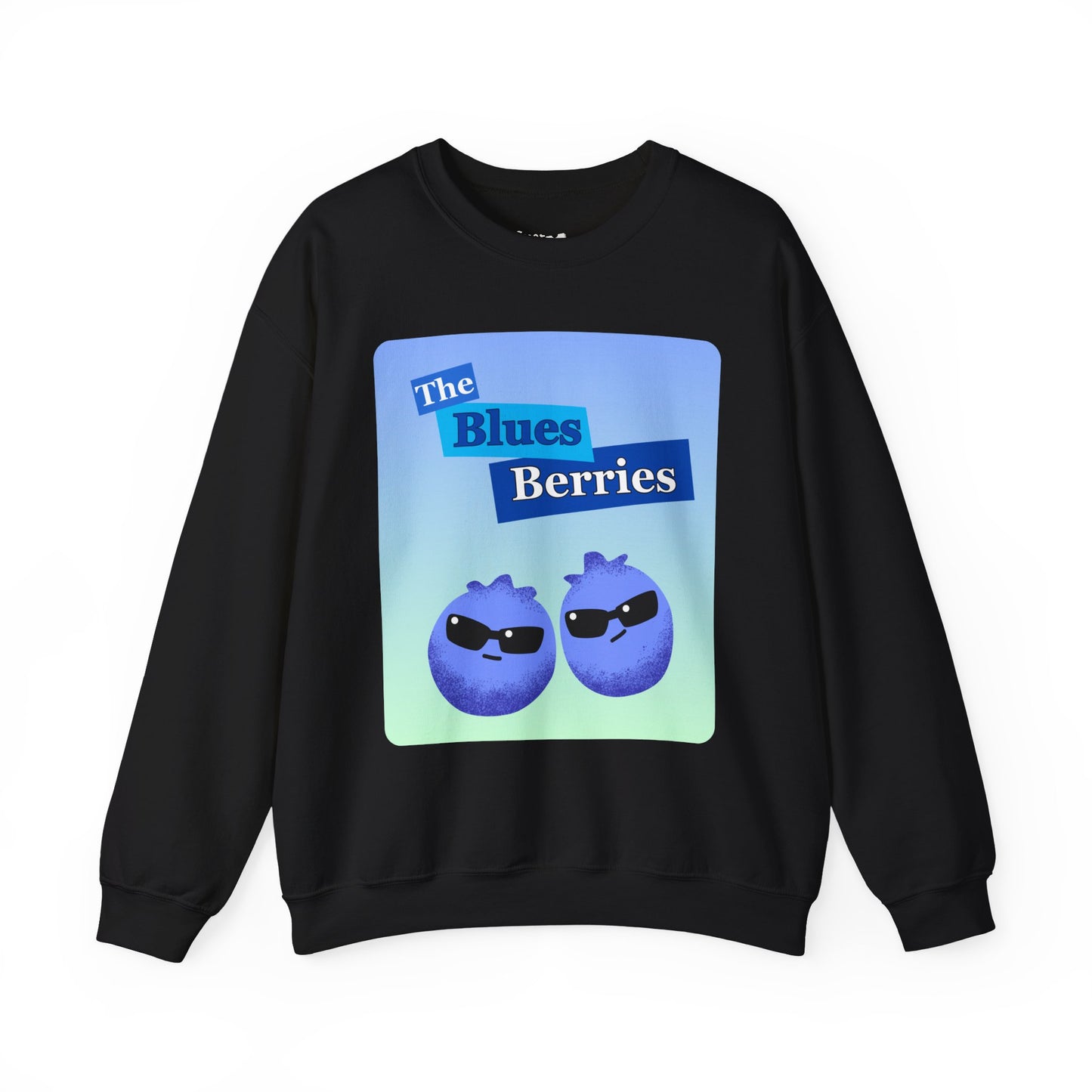 Cool Blues Berries Crewneck Sweatshirt, Funny Pun Gift for Music Lovers, Cozy Casual Wear, Perfect for Fall, Gift for Friends