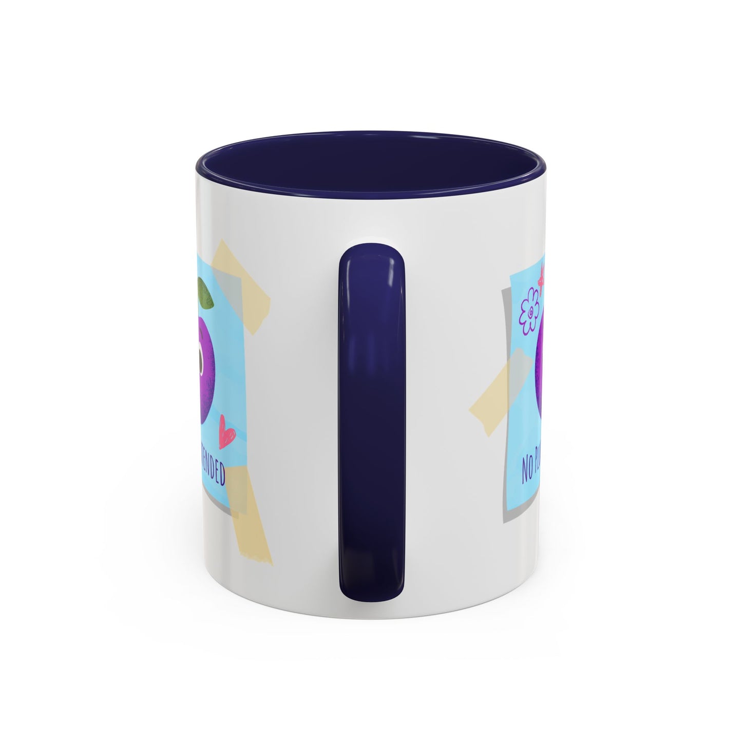 Playful Plum Coffee Mug, Cute Gift for Teachers, Friends, Humor Mug, Fun Kitchen Decor, Unique Cup for Any Occasion