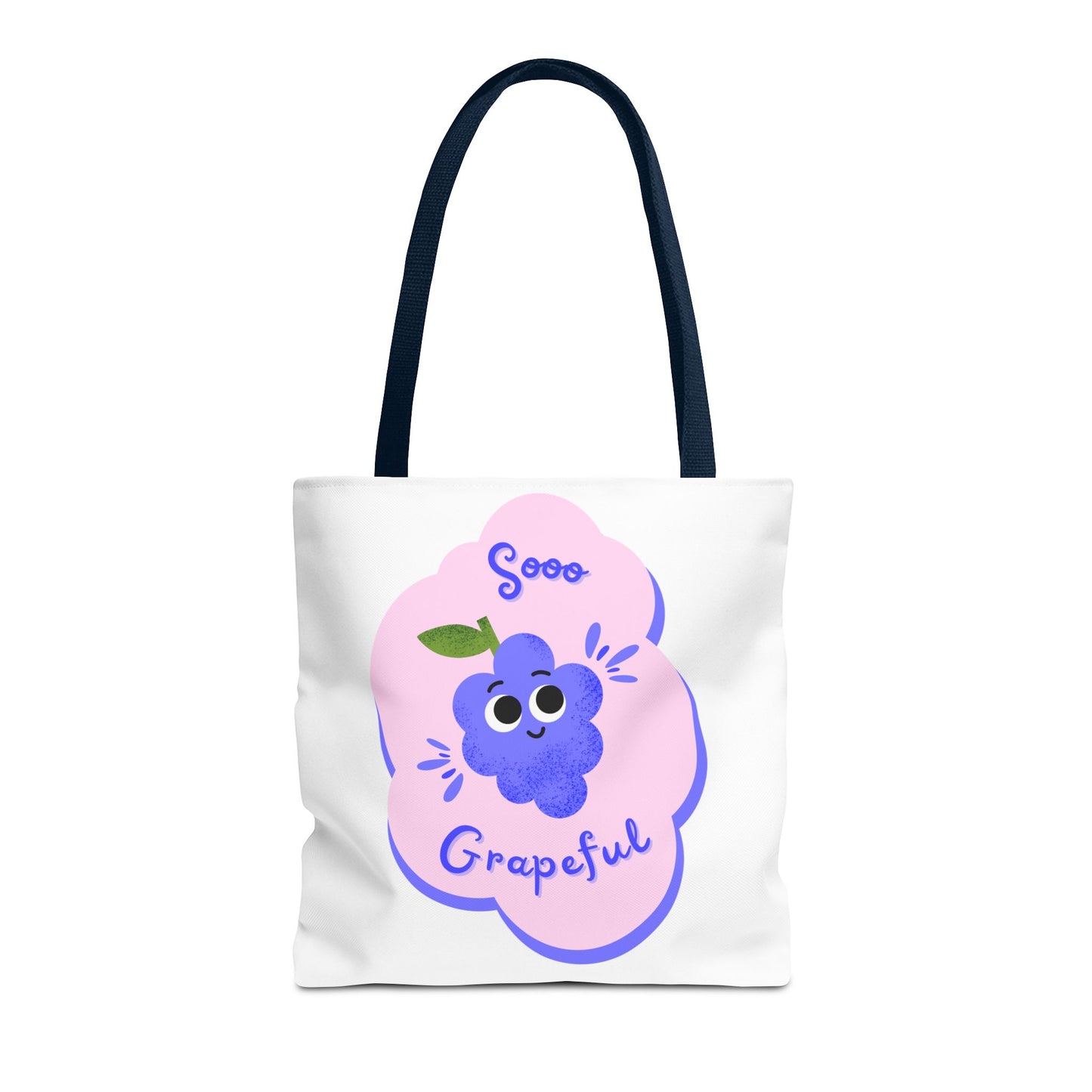 Cute Grape Tote Bag, Sooo Grapeful Shopping Bag, Eco-Friendly Grocery Tote, Fun Fruit Gift, Summer Beach Bag