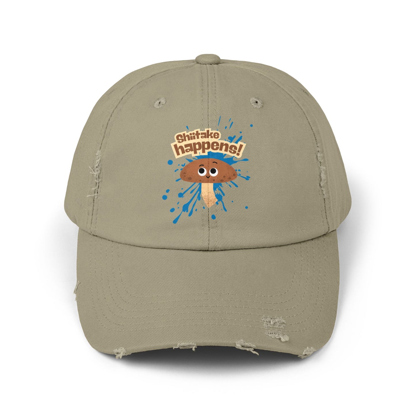 Quirky Distressed Cap, Funny Mushroom Pun Hats, Casual Everyday Hat, Unique Gift for Friends, Birthday, Humor, Adventure