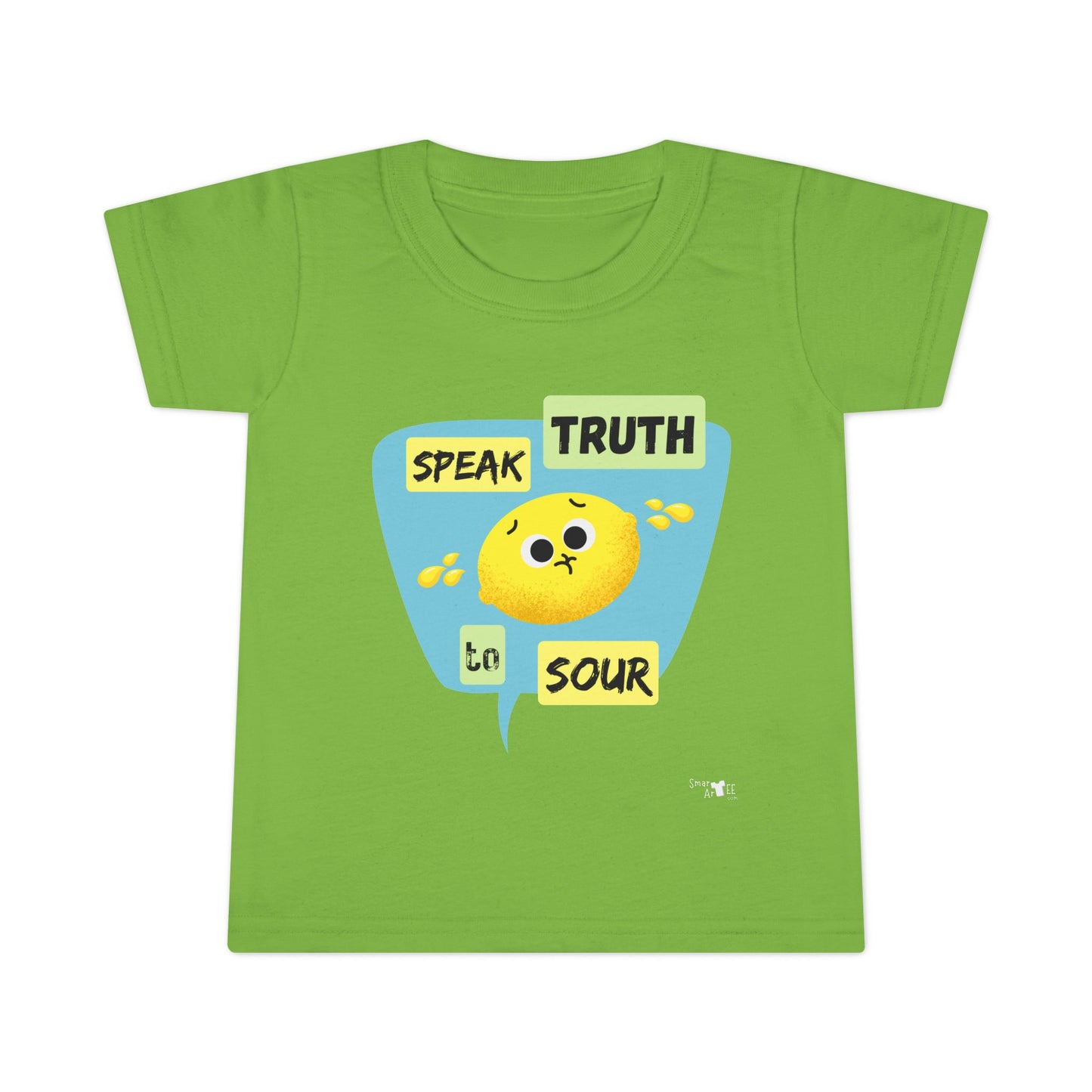 Adorable Toddler Shirt - 'Speak Truth to Sour' Graphic Pun Tee, Cute Kids Gift, Birthday Outfit, Playtime Apparel, Funny Kids Shirt