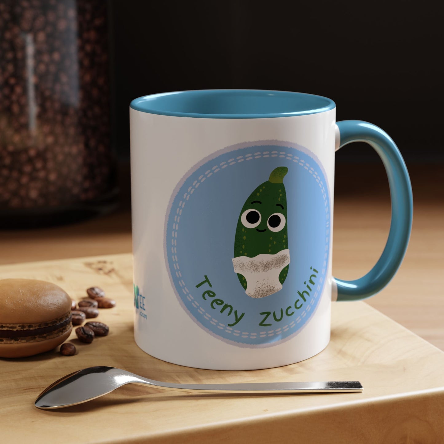 Cute Teeny Zucchini Coffee Mug – Fun Gift for Gardeners, Veggie Lovers, Kitchen Decor, Home Office, Birthday