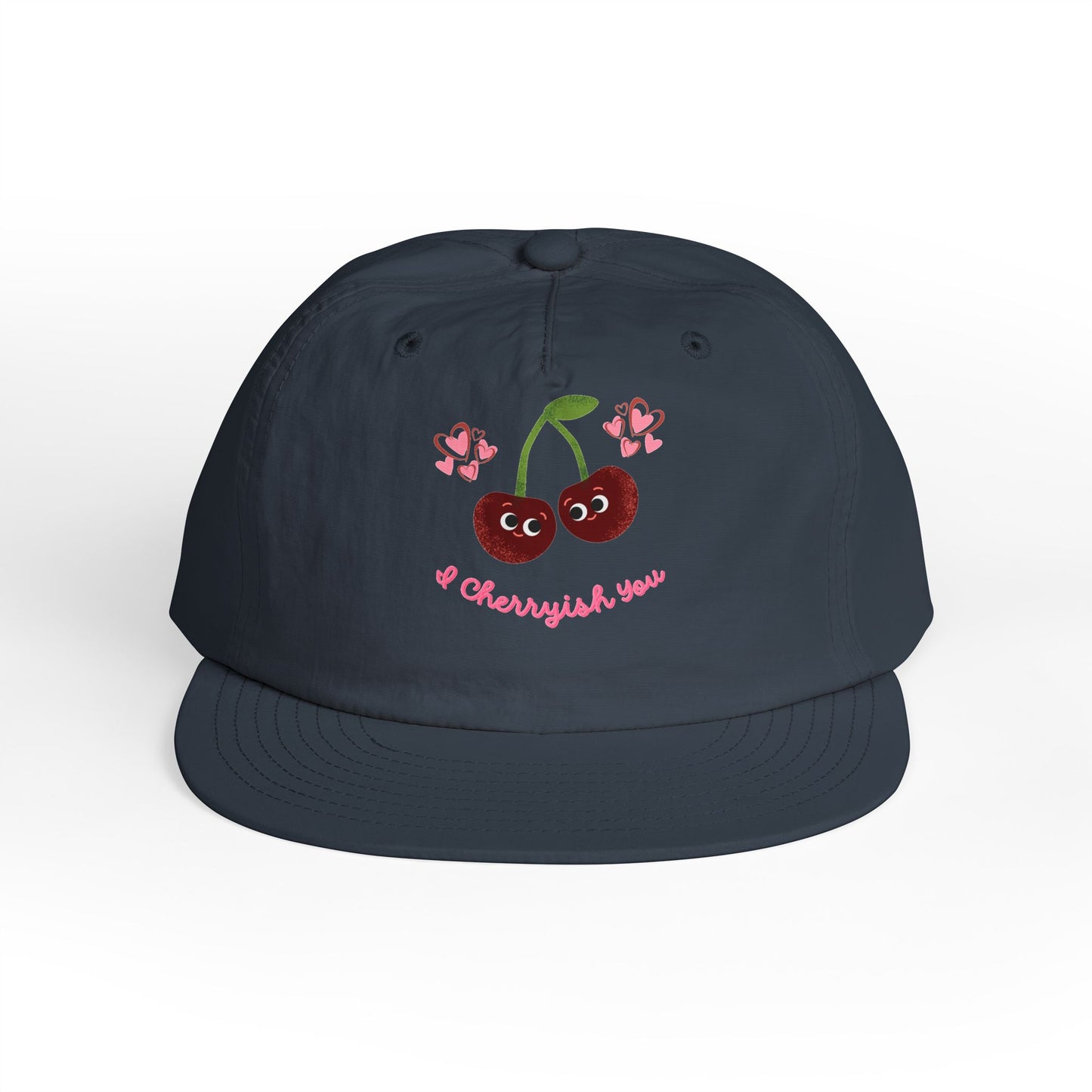 Charming Cherry Surf Cap – Perfect for Summer, Beach Days Hat, Outdoor Adventures, Gift for Surf Lovers, Adjustable Snapback Hat