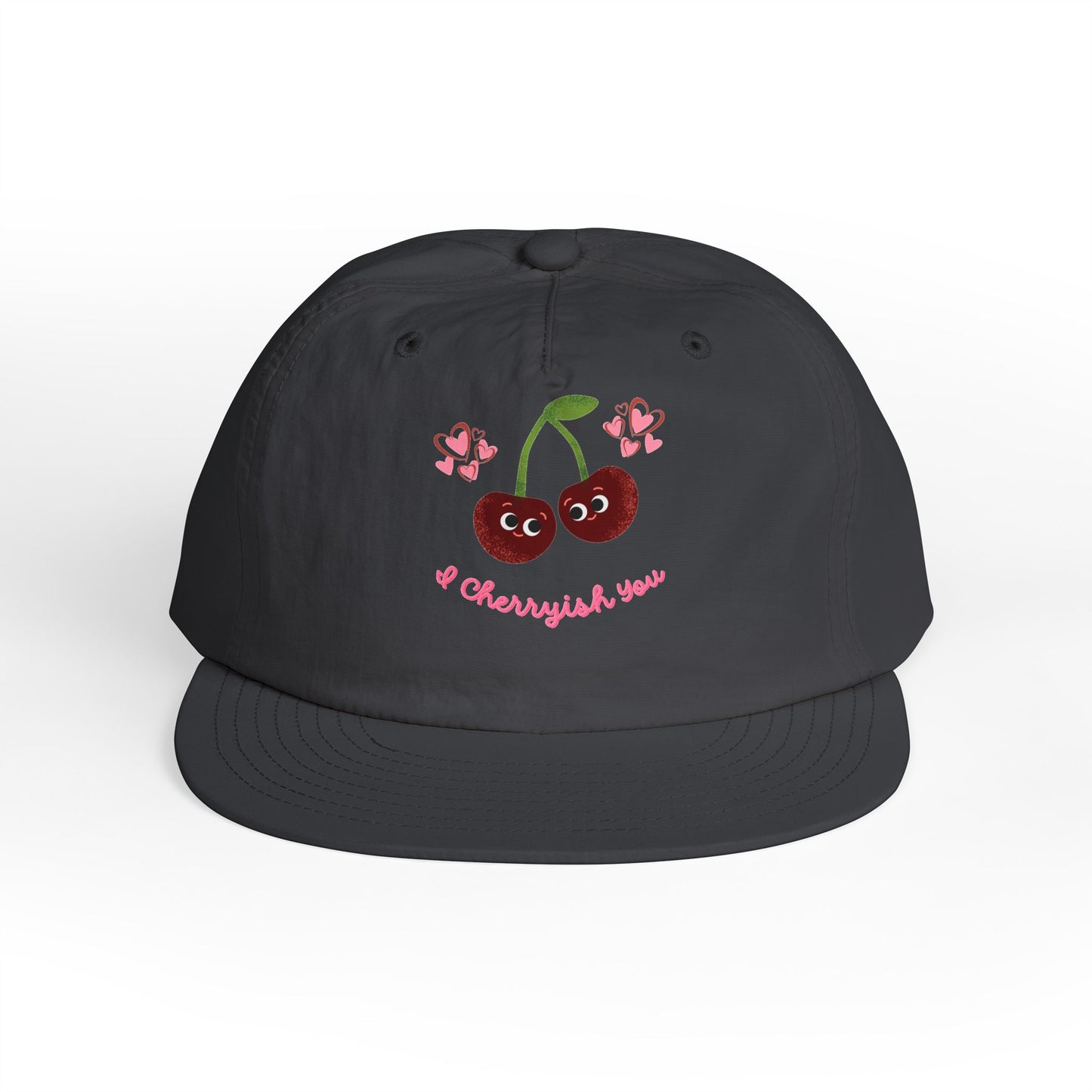 Charming Cherry Surf Cap – Perfect for Summer, Beach Days Hat, Outdoor Adventures, Gift for Surf Lovers, Adjustable Snapback Hat