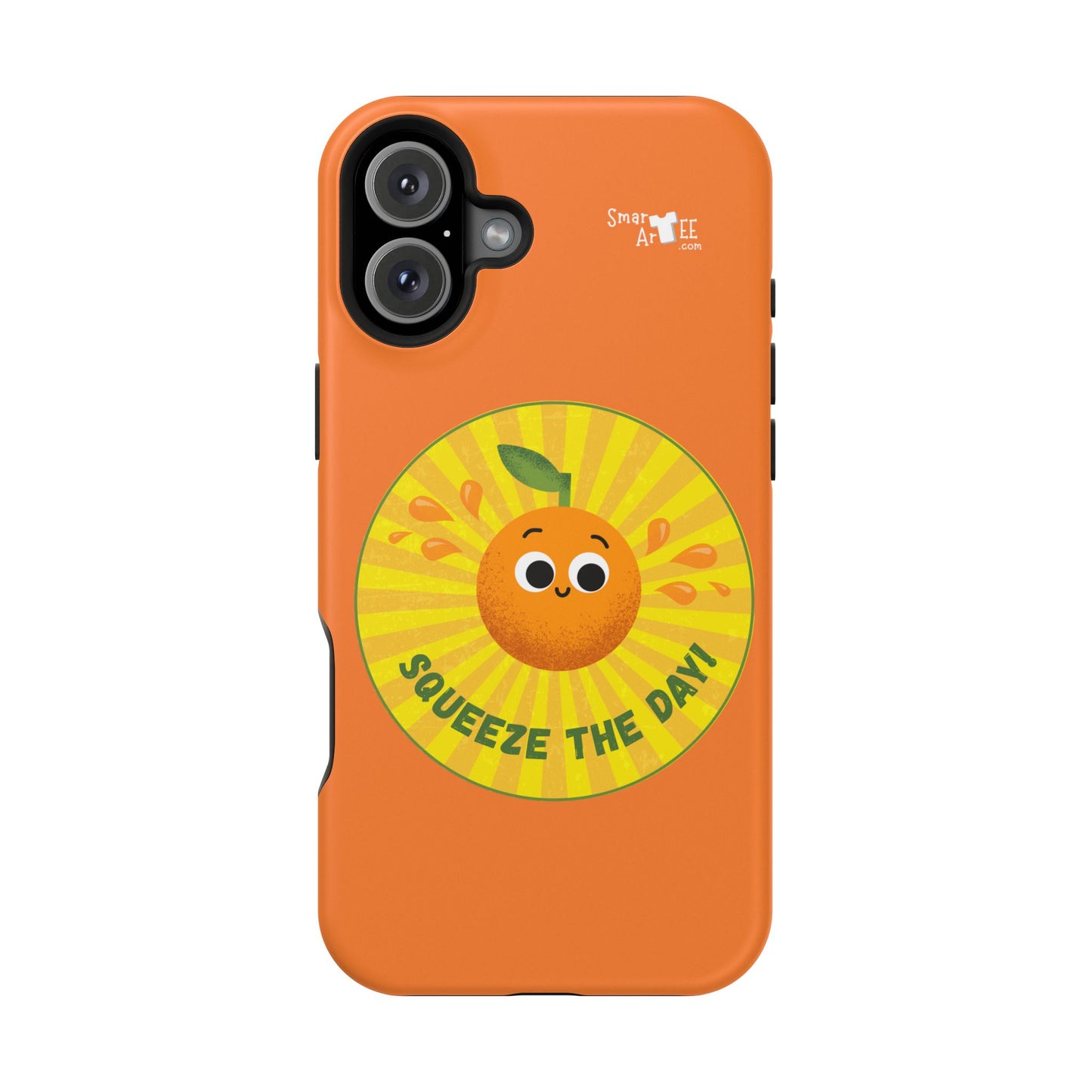 Orange Squeeze Impact-Resistant Case | Fun Phone Cover for Daily Motivation, Gift for Friends, Cute Phone Accessory, Squeeze the Day!