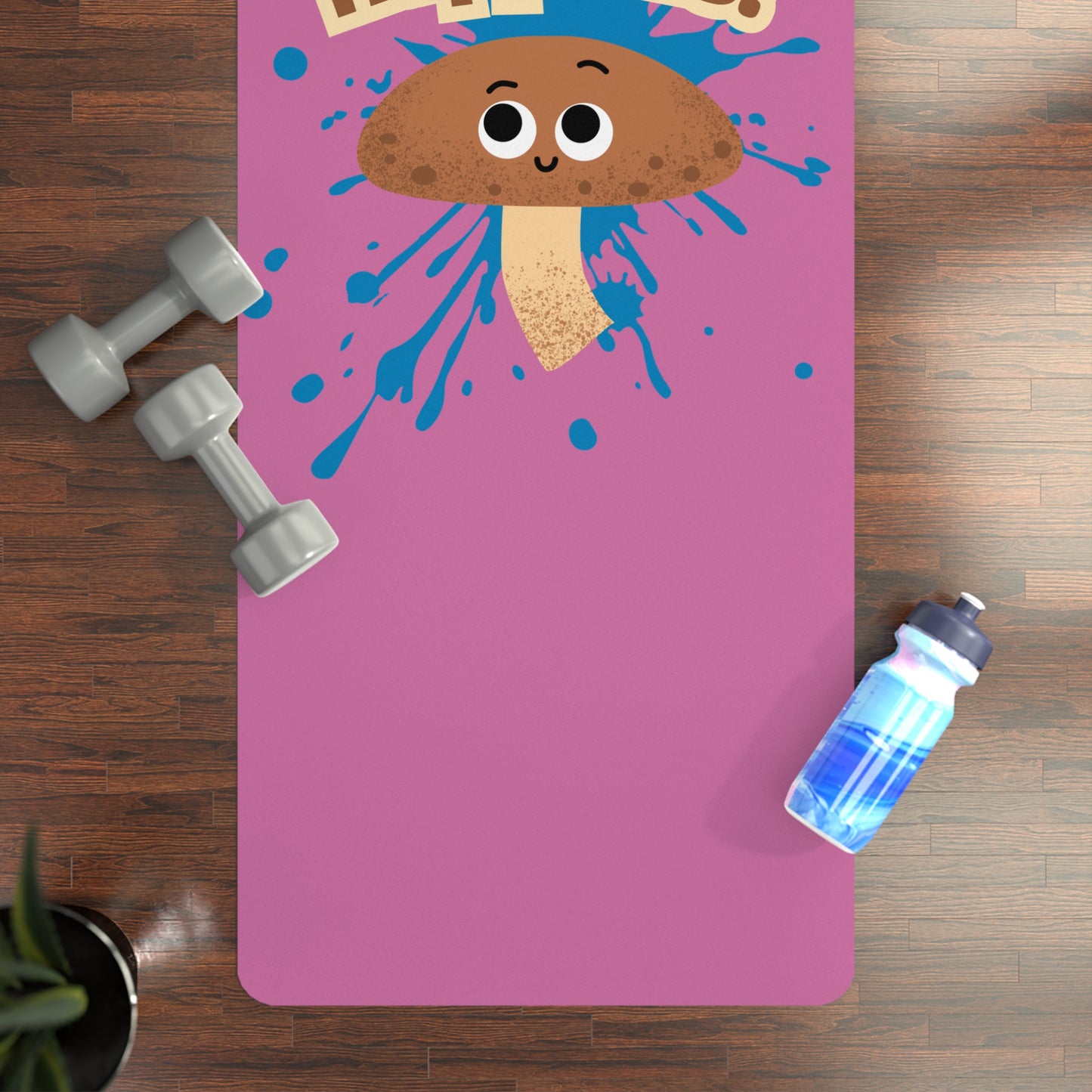 Funny Mushroom Yoga Mat - Shiitake Happens, Home Workout Gear, Fitness Gift, Eco-Friendly Yoga Accessories, Unique Exercise Mat