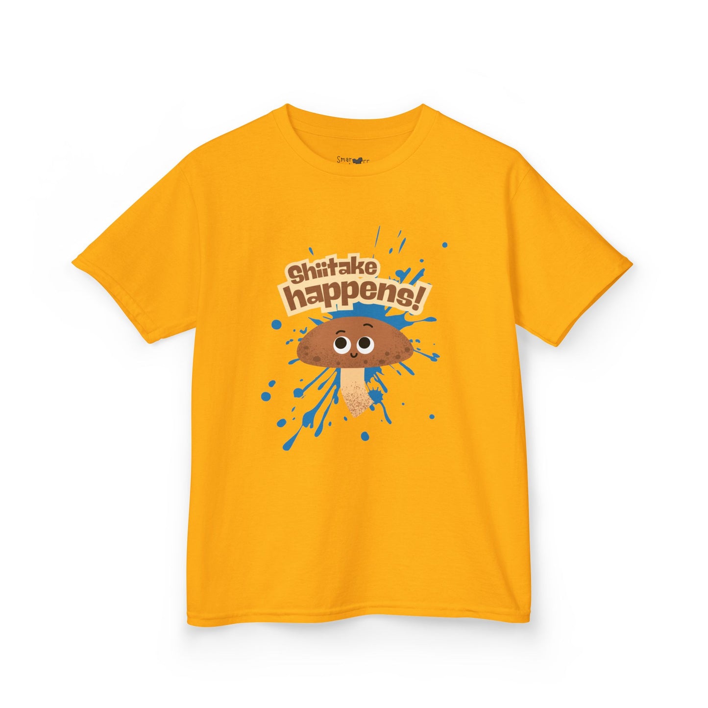 Fun Mushroom Kids Tee - "Shiitake Happens!" - Playful Gift, Cool Kids Apparel, Birthday, Everyday Wear, Summer Style, Youth Shirt