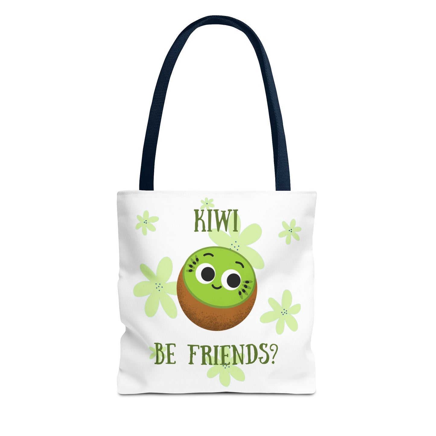 Cute Kiwi Friendship Tote Bag, Eco-Friendly Shopping Bag, Gift for Friends, Cute Grocery Bag, Colorful Beach Bag