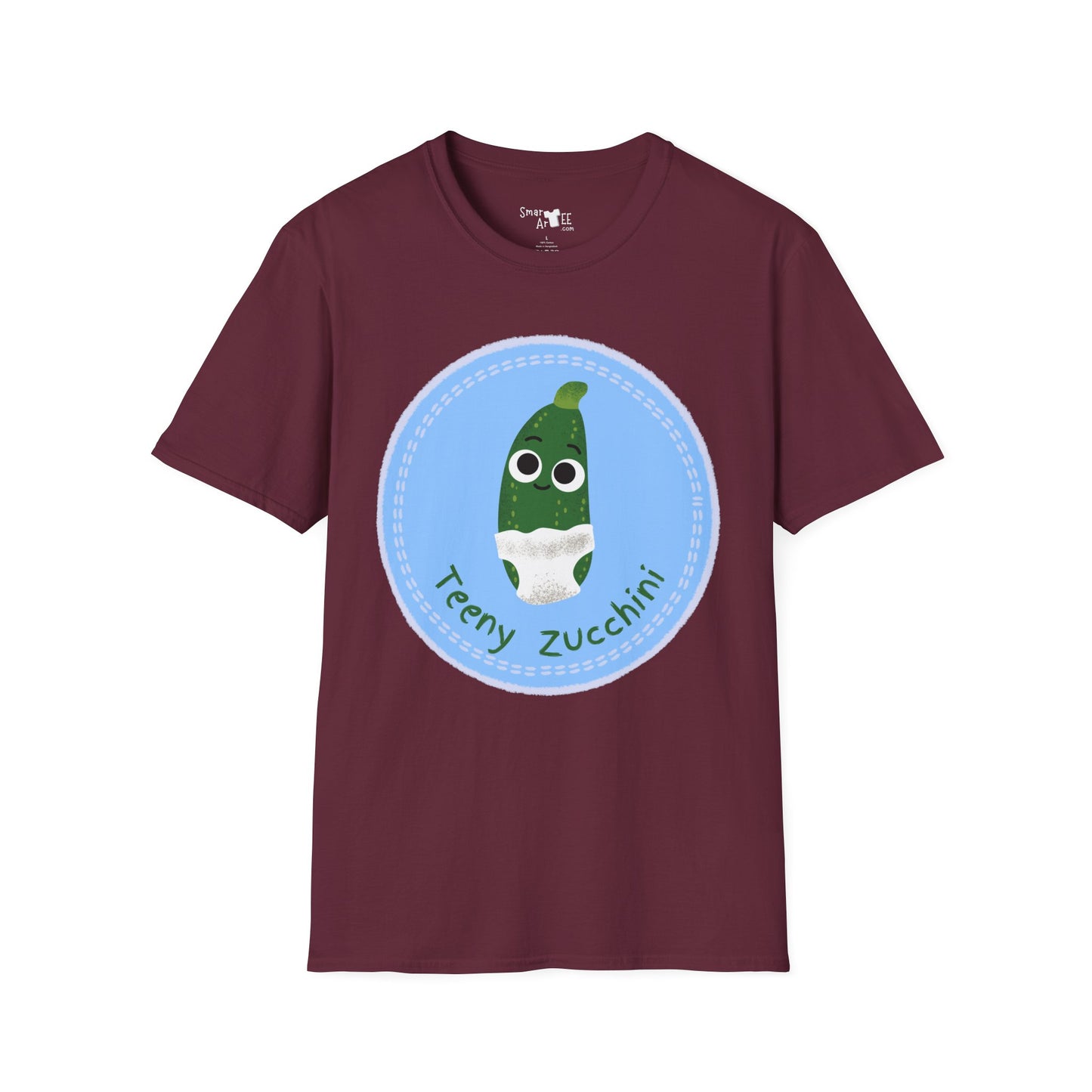 Cute Teeny Zucchini Unisex T-Shirt, Whimsical Veggie Pun Tee, Funny Gift for Foodies, Kitchen Apparel, Unique Gardening Shirt