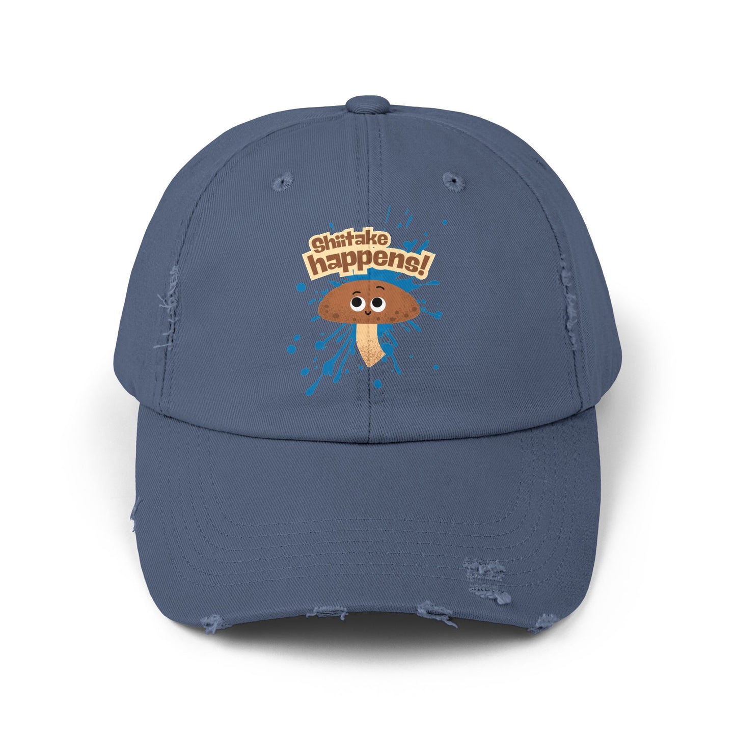 Quirky Distressed Cap, Funny Mushroom Pun Hats, Casual Everyday Hat, Unique Gift for Friends, Birthday, Humor, Adventure