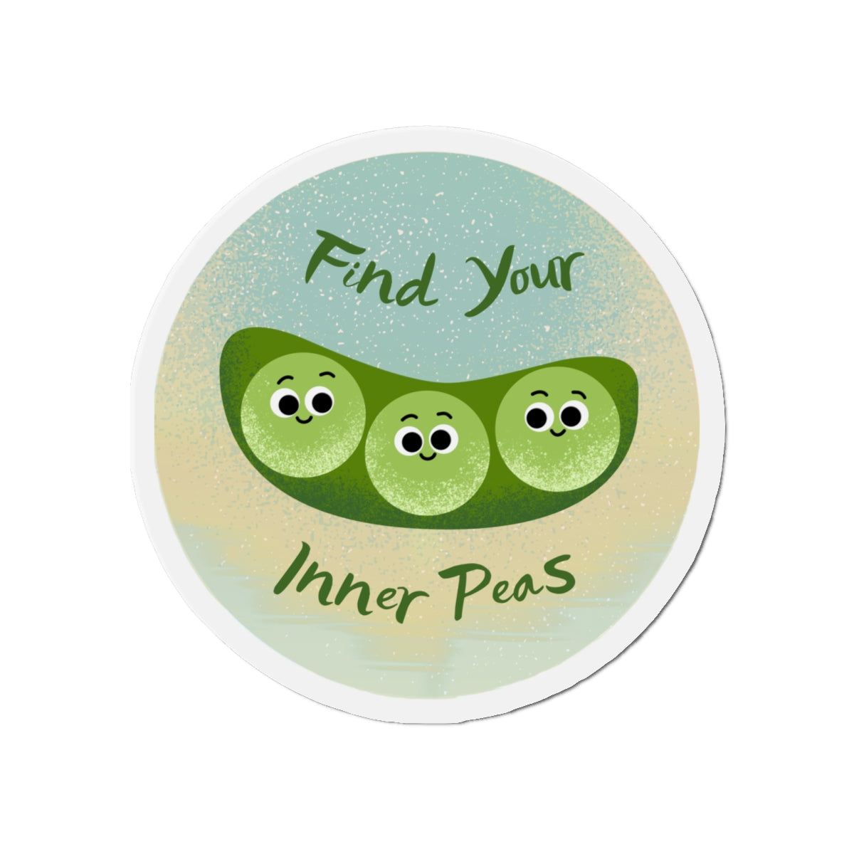 Whimsical Inner Peas Magnet, Cute Fridge Decor, Inspiring Gift, Kitchen Accessory, Pea Pod Wall Art, Fun Home Décor