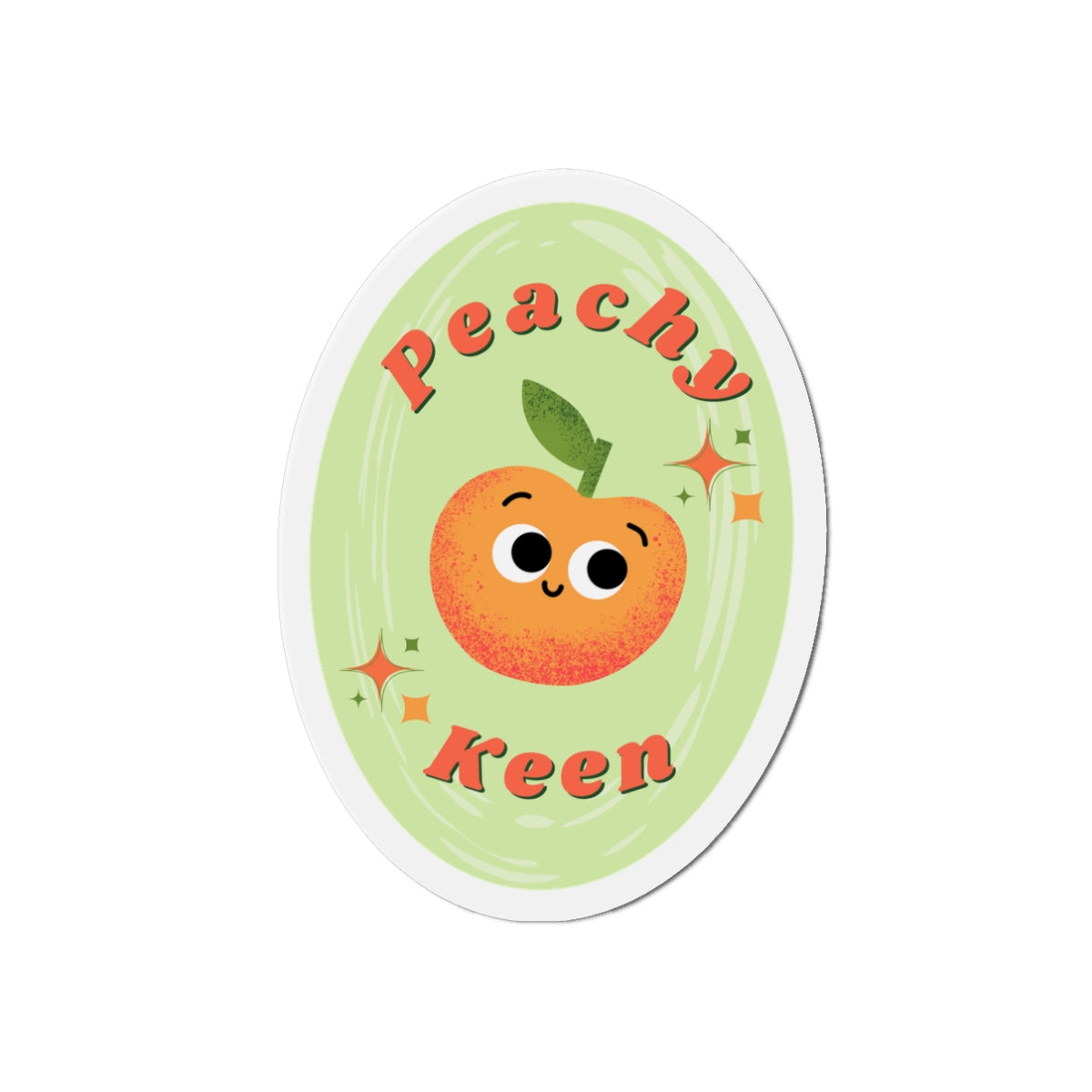Peachy Keen Die-Cut Magnets – Cute Fruit Decorative Magnets for Home, Kitchen, Gifts, Refrigerator, Stickers