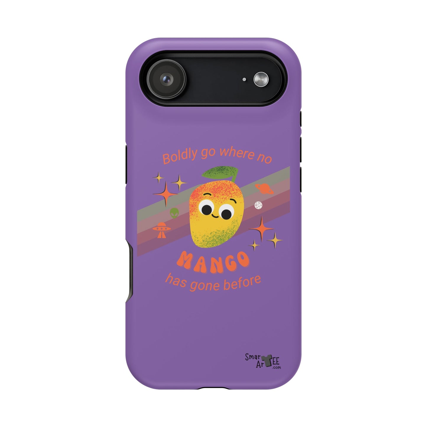 Star Trek Themed Mango Pun Phone Case, Impact-Resistant Case, Quirky Tech Accessory, Cute Phone Cover, Gift for Fruit Lovers