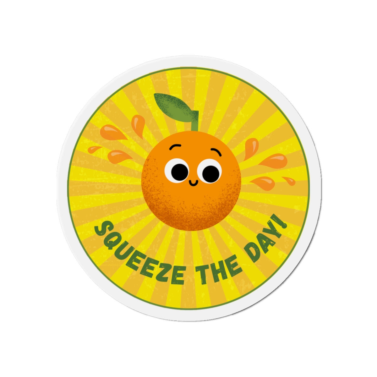 Cheerful Die-Cut Magnets - Squeeze the Day! Fun Kitchen Decor, Gifts for Citrus Lovers, Motivation Tiles, Cute Refrigerator Art