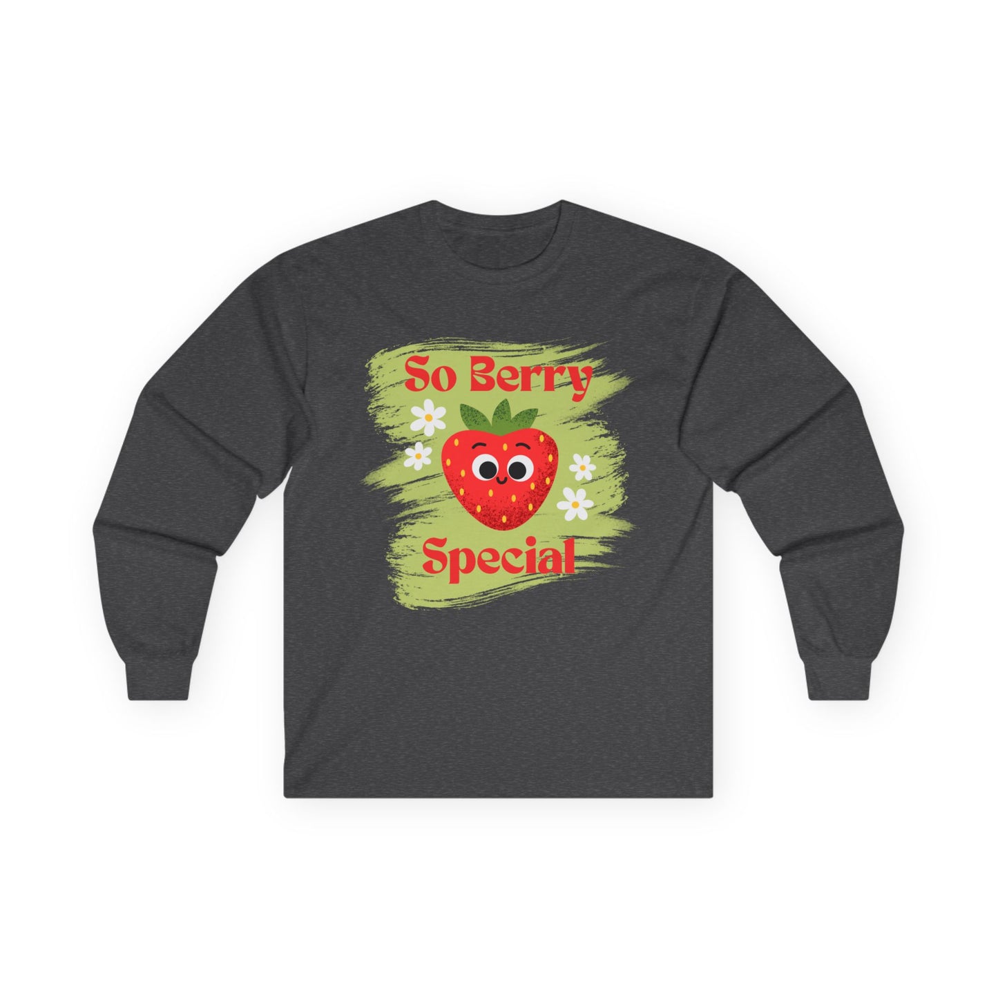 So Berry Special Long Sleeve Tees | Cute Strawberry Graphic Tee, Unisex Family Apparel, Summer, Gift for Friends, Love and Friendship