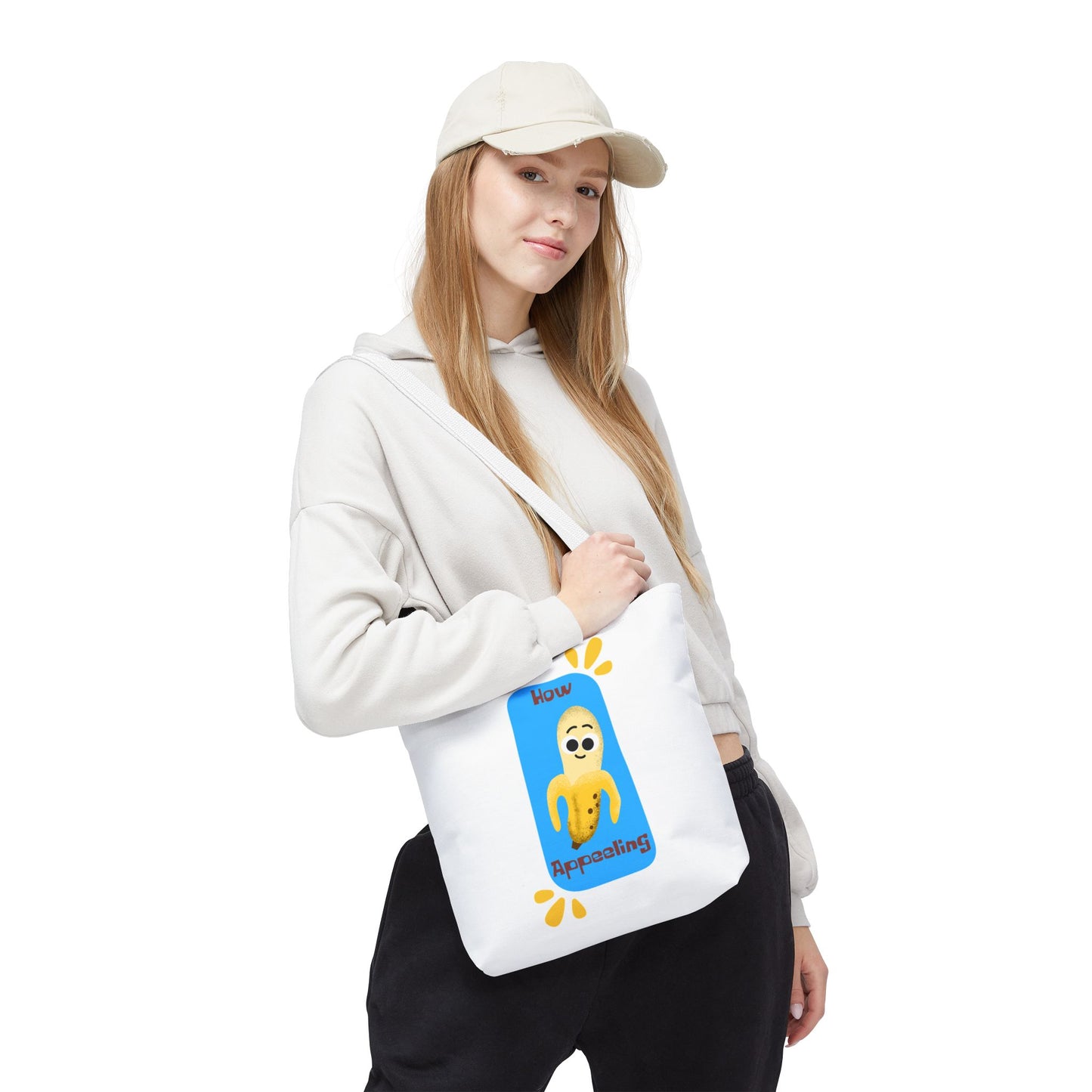 Fun Banana Tote Bag, Cute Shopping Bag, Novelty Bag, Gift for Fruit Lovers, How Appealing Bag, Eco-Friendly Tote