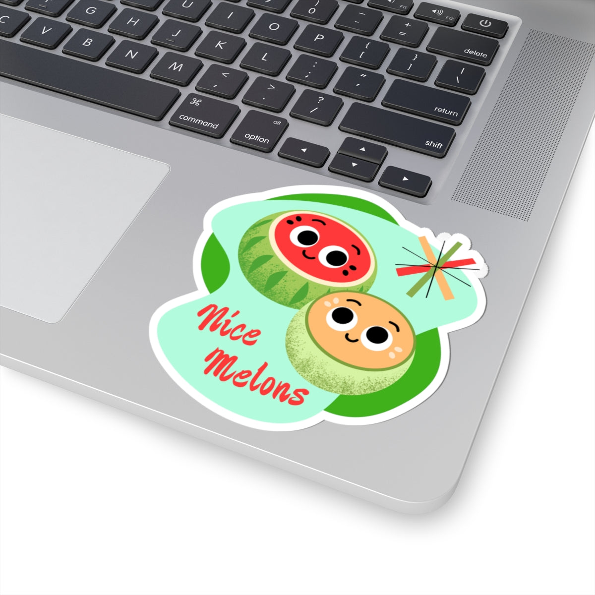 Cute Fruit Kiss-Cut Stickers - Whimsical Melon Design for Laptops, Water Bottles, Journals, Gifts, Summer Fun