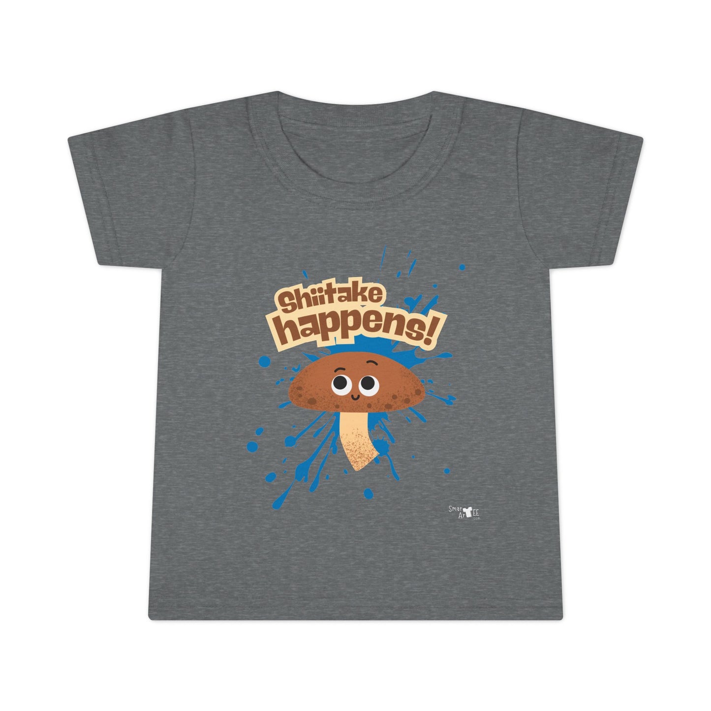 Whimsical Toddler Shirt - 'Shiitake Happens!' Fun Gift for Little Ones, Cute Kids Apparel, Playful Birthday Shirt
