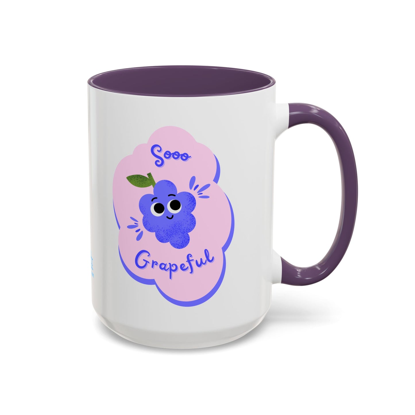 Soo Grapeful Coffee Mug, Funny Cartoon Mug, Cute Ceramic Mug, Gift for Coffee Lovers, Birthday Mug, Colorful Accent Mug