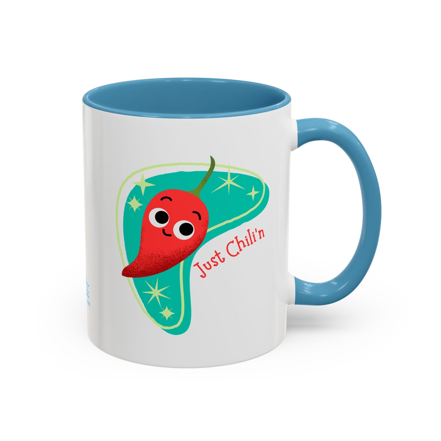 Cheerful Coffee Mug with Funny Chili Pepper Design, Cute Gift for Chili Lovers, Just Chillin Mug, Playful Kitchen Decor, Fun Coffee Cup