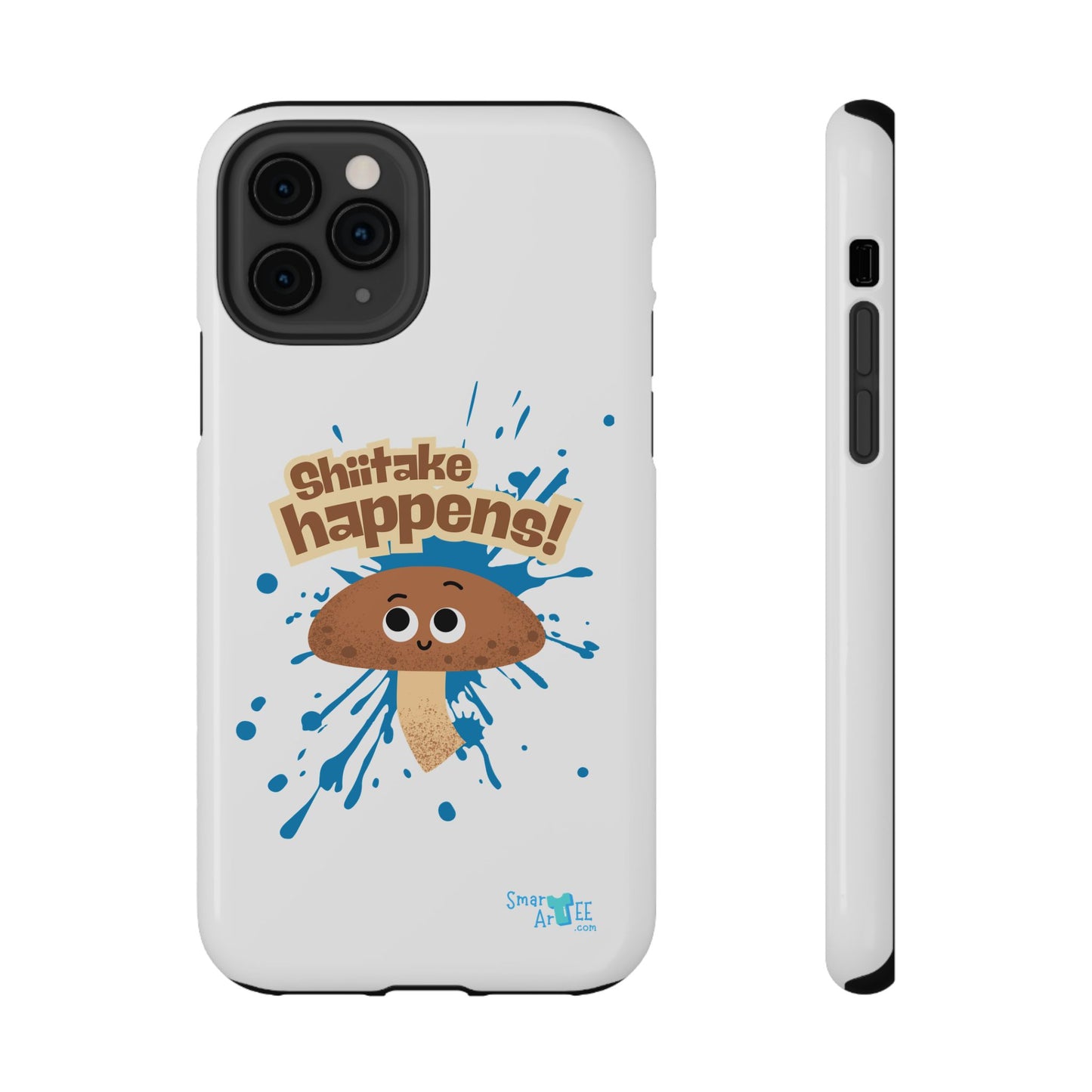 Shiitake Happens Phone Cases, Impact-Resistant Case, Funny Mushroom Case, Quirky Protection for Smartphone, Playful Accessory