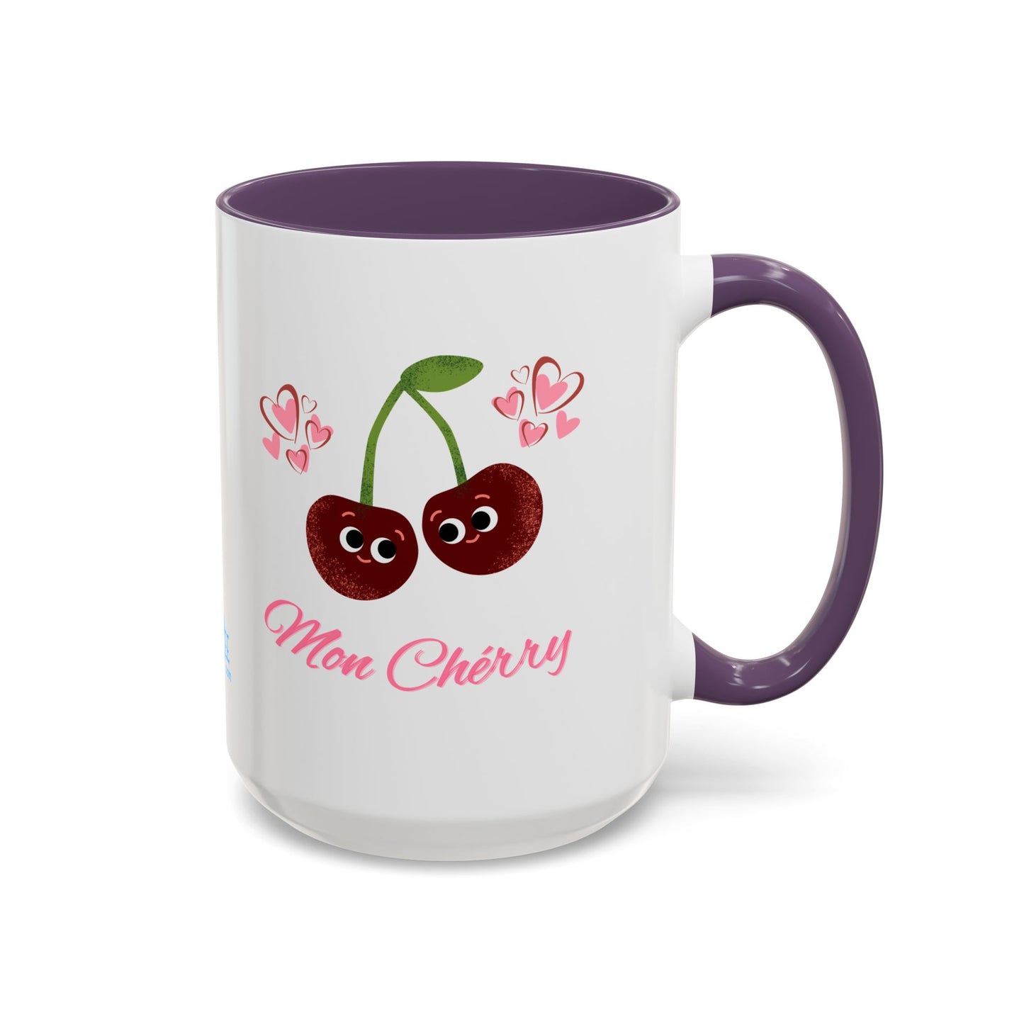 Cute Cherry Accent Coffee Mug - Fun Gift for Cherry Lovers, Coffee Lover Decor, Valentine's Day, Cute Kitchenware
