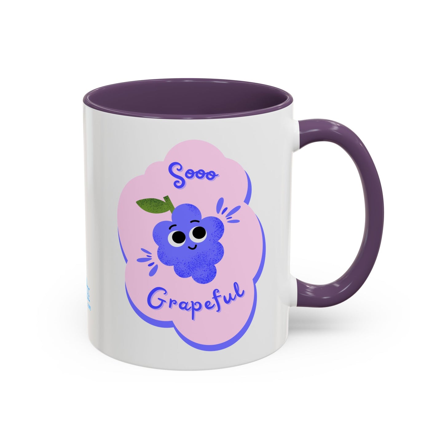 Soo Grapeful Coffee Mug, Funny Cartoon Mug, Cute Ceramic Mug, Gift for Coffee Lovers, Birthday Mug, Colorful Accent Mug