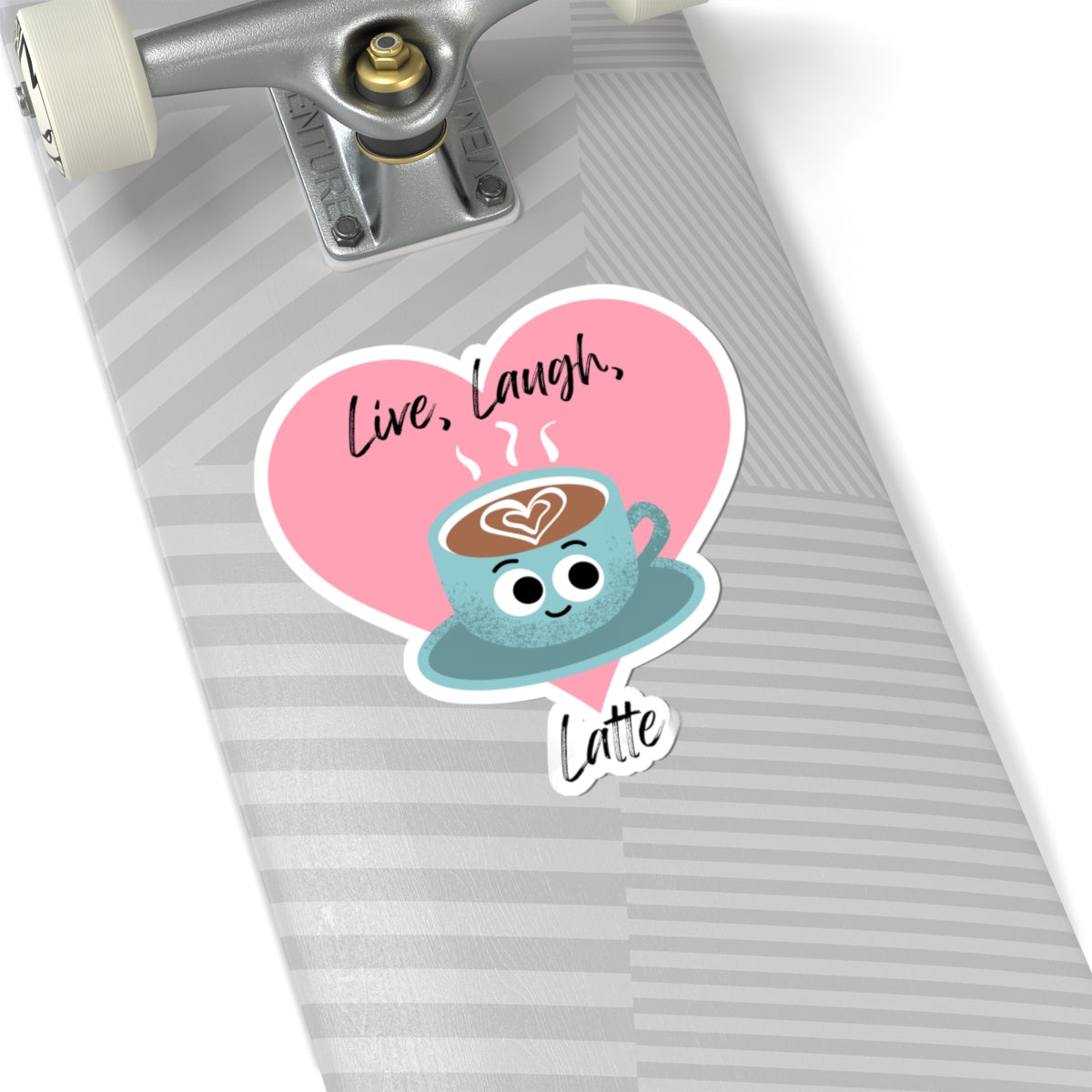 Cute Coffee Stickers, Live Laugh Latte, Fun Laptop Decor, Gift for Coffee Lovers, Aesthetic Wall Stickers