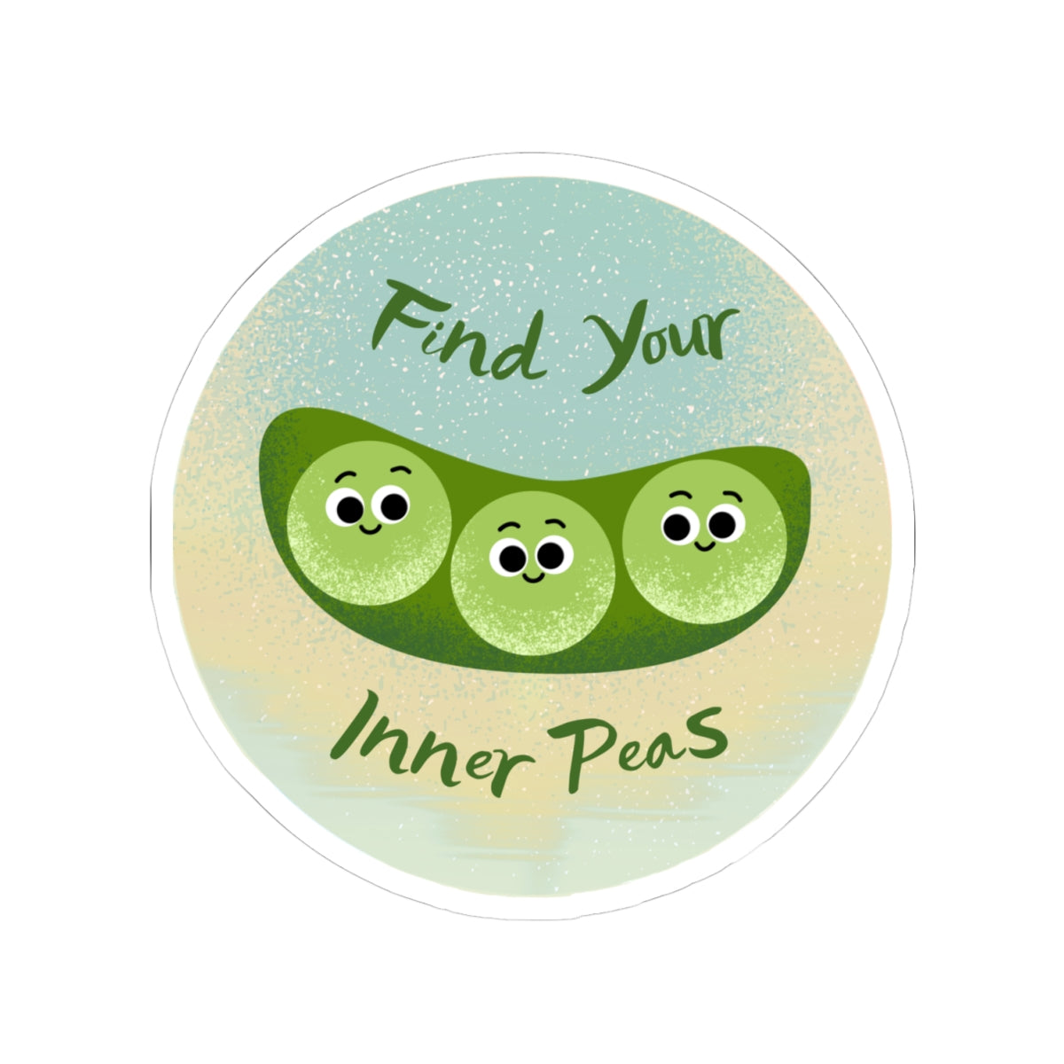 Find Your Inner Peas Stickers | Cute Pea Pod Decor, Motivational Stickers, Laptop Stickers, Gifts for Friends, Funny Planner Stickers