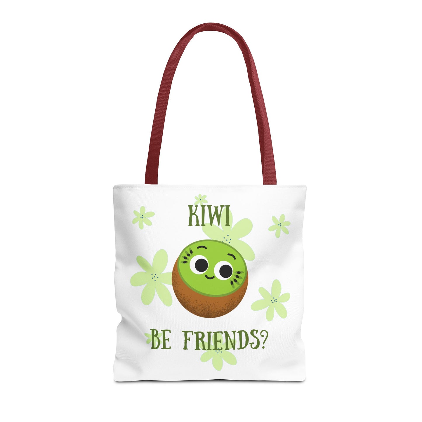 Cute Kiwi Friendship Tote Bag, Eco-Friendly Shopping Bag, Gift for Friends, Cute Grocery Bag, Colorful Beach Bag