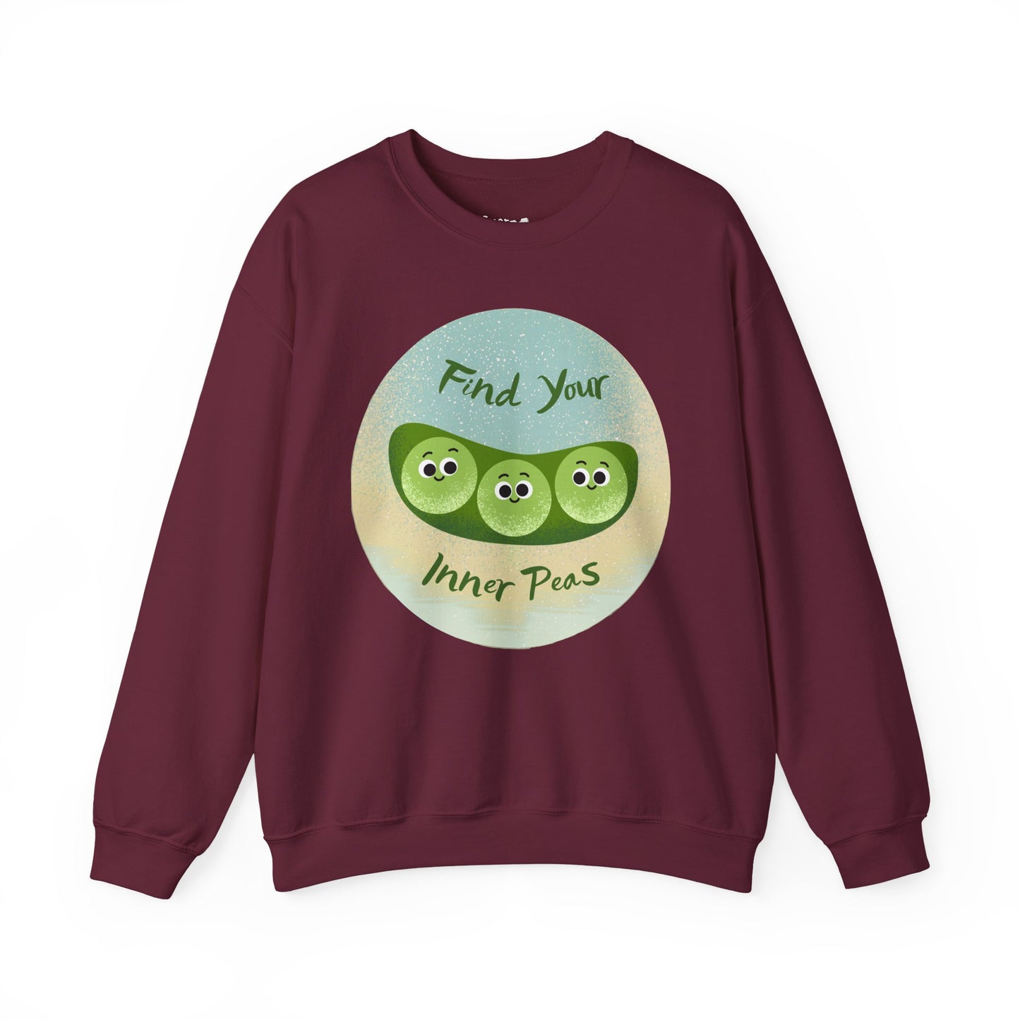 Find Your Inner Peas Sweatshirt | Funny Vegetable Pun Crewneck for Garden Lovers, Gift for Plant Parents, Relaxed Style for Everyday Wear