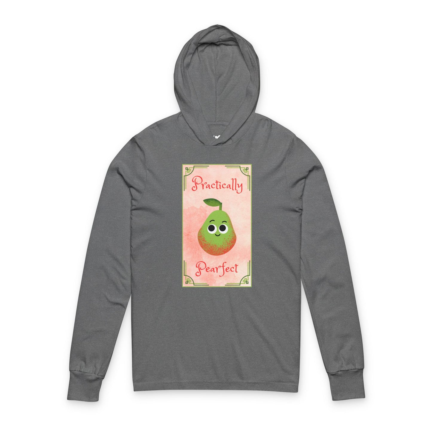 Perfectly Pearfect Unisex Hooded Long Sleeve Shirt, Cute Fruit Pun Shirt, Gift for Fruit Lovers, Fun Apparel, Casual Wear, Spring Fashion