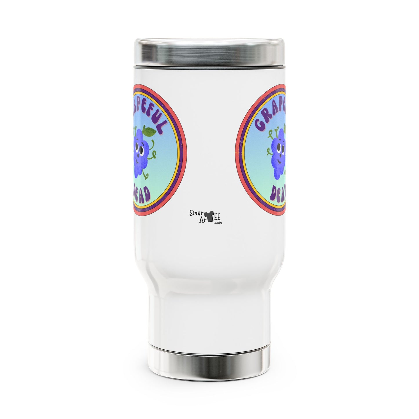Grateful Dead Travel Mug, 14oz Stainless Steel Coffee Cup, Unique Gift for Music Lovers, Fun Road Trip Companion, Eco-Friendly Drinkware