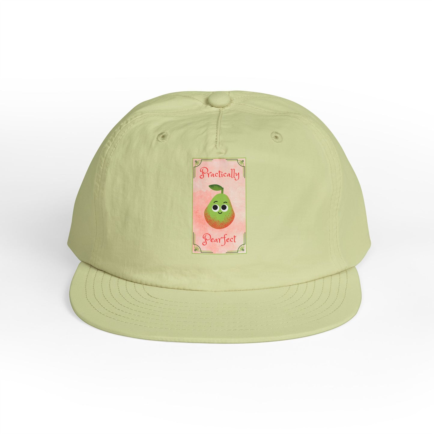 Surf Cap with 'Perfectly Pear' Design - Fun Beachwear, Summer Accessory, Gift Hat for Surfers, Casual Outfit, Beach Party Essential