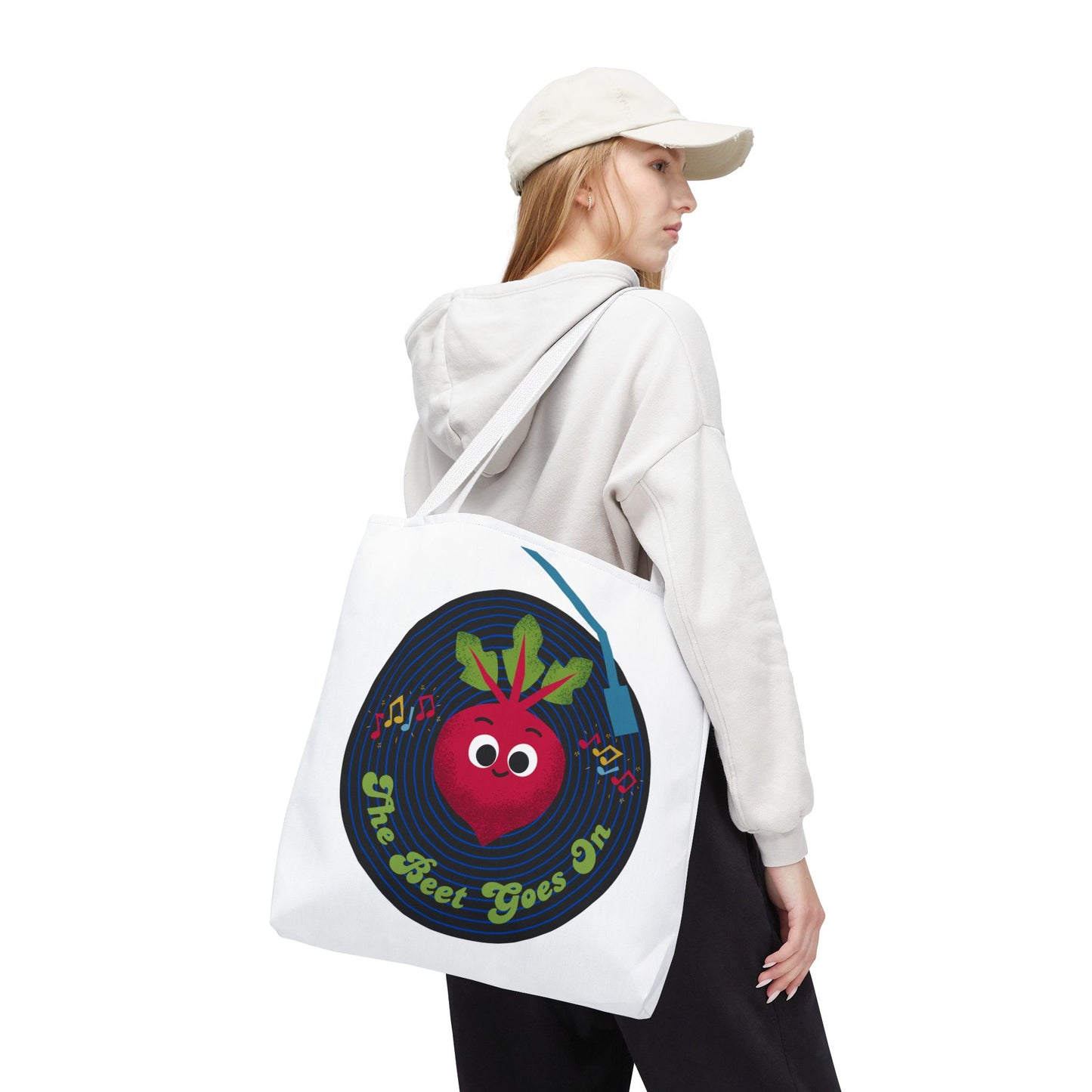 Musical Beet Tote Bag - Stylish Eco-Friendly Shopper, Fun Gift for Veggie Lovers, Perfect for Grocery Runs, Festivals, and Birthdays